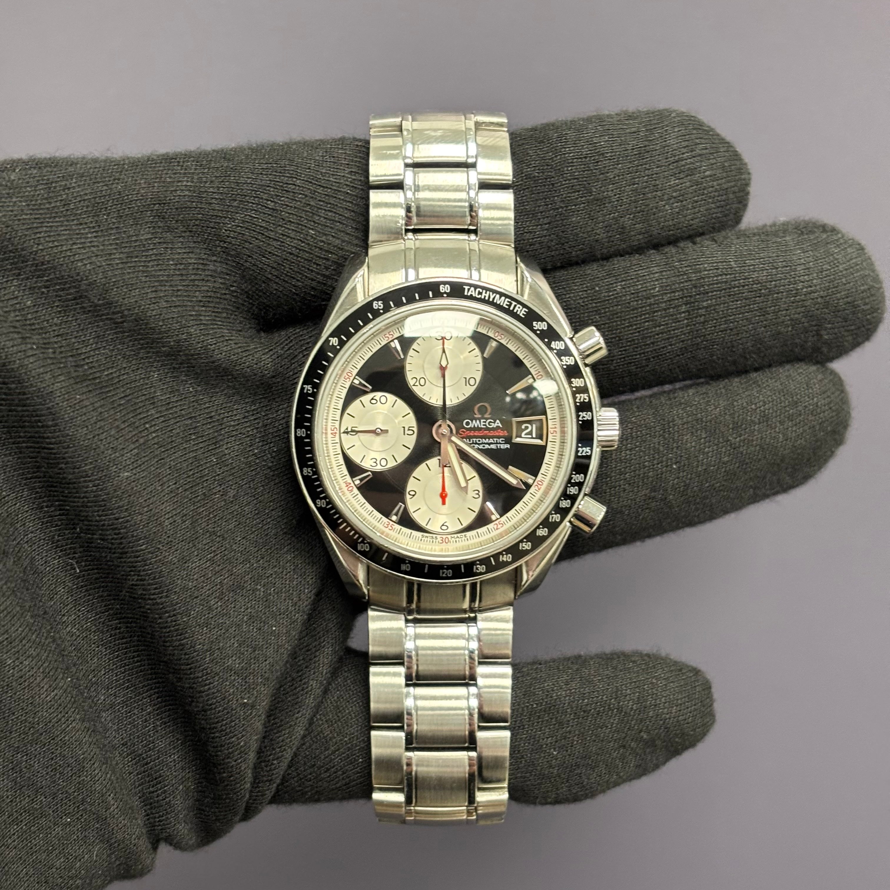 Omega Speedmaster 40mm Black Dial Watch Ref# 3210.51.00 - Happy Jewelers Fine Jewelry Lifetime Warranty