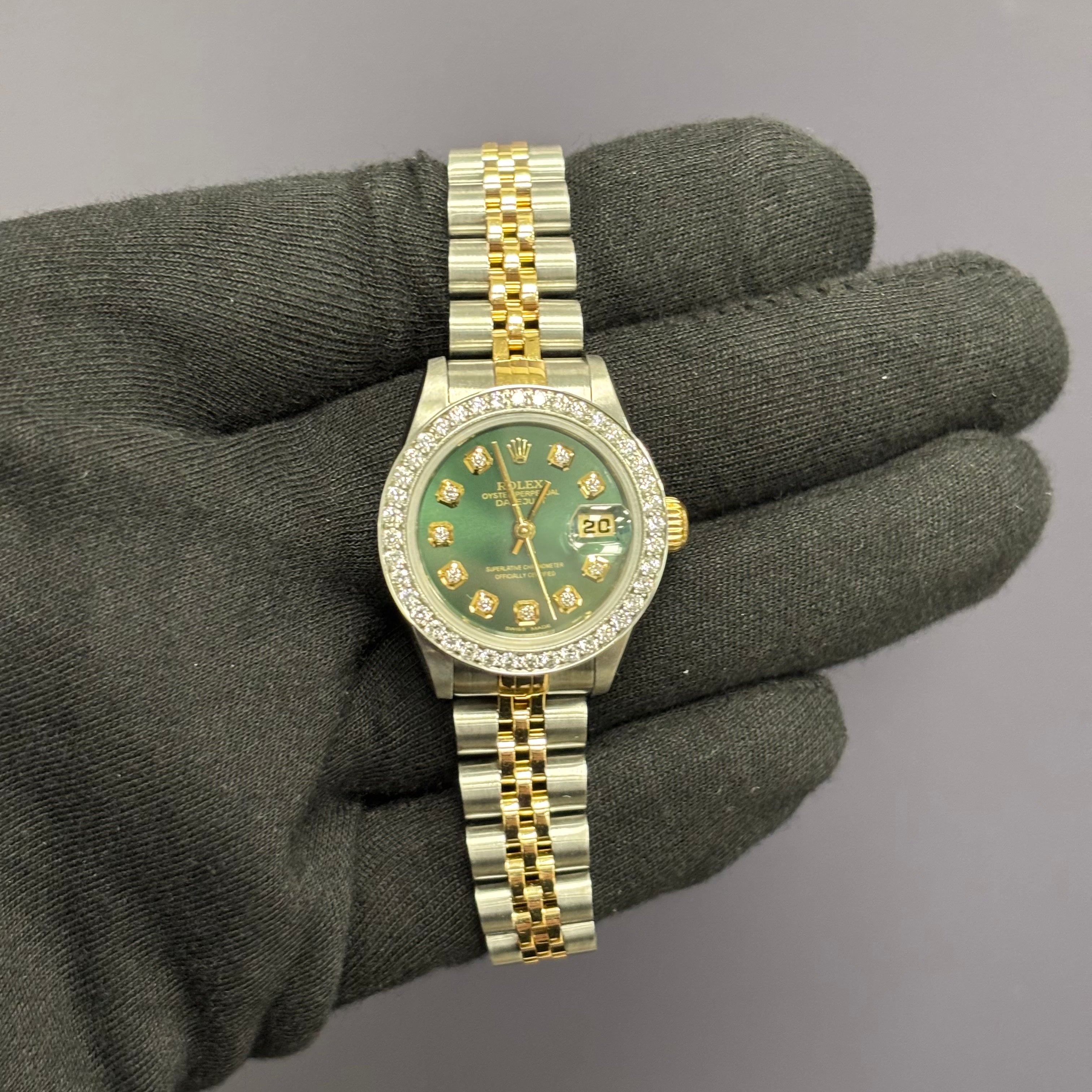 Rolex Datejust 26mm Green Dial Watch Ref# 69173 - Happy Jewelers Fine Jewelry Lifetime Warranty