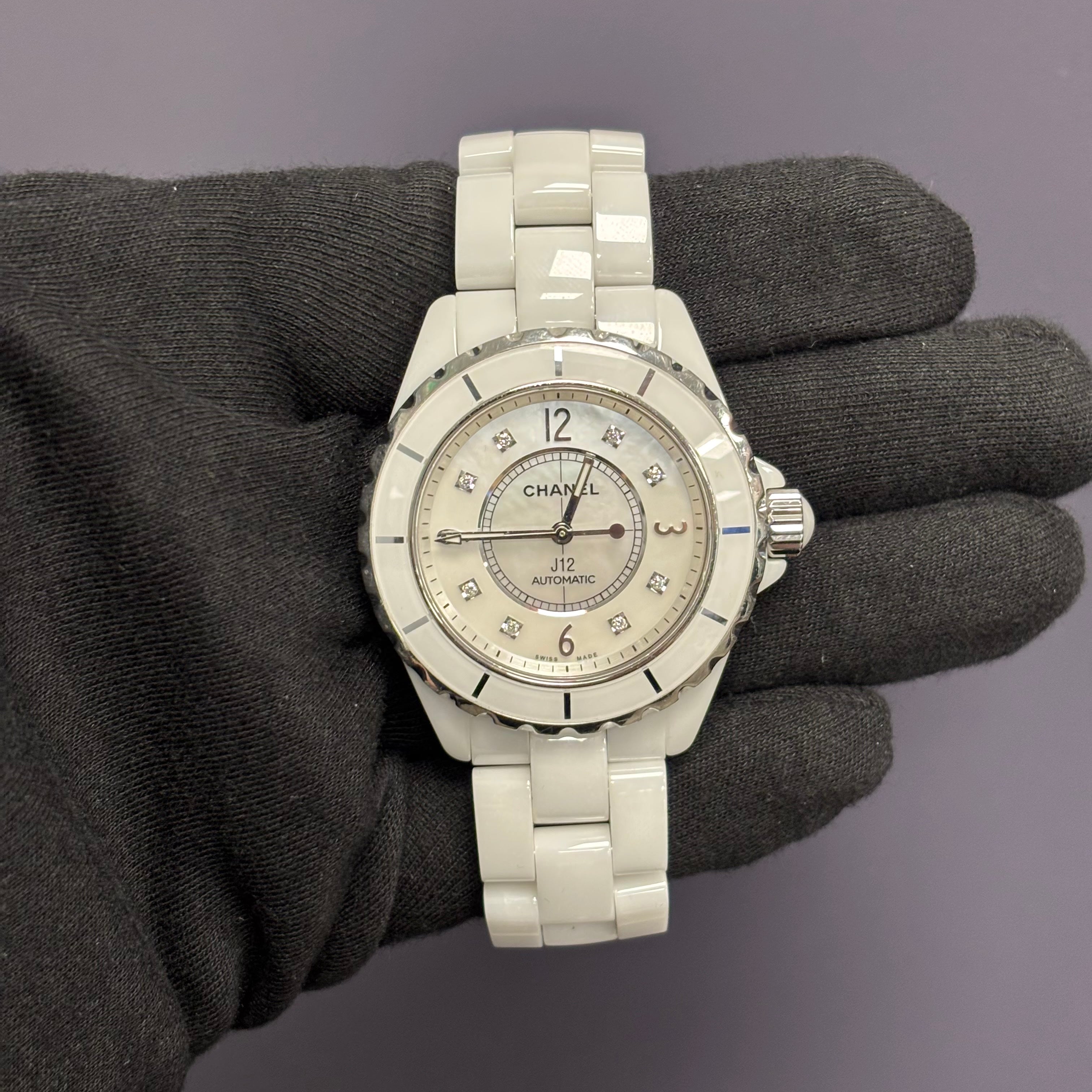 Chanel J12 38mm White Dial Watch Ref# H0970 - Happy Jewelers Fine Jewelry Lifetime Warranty