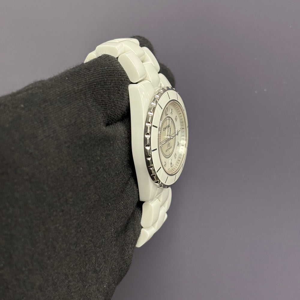 Chanel J12 38mm White Dial Watch Ref# H0970