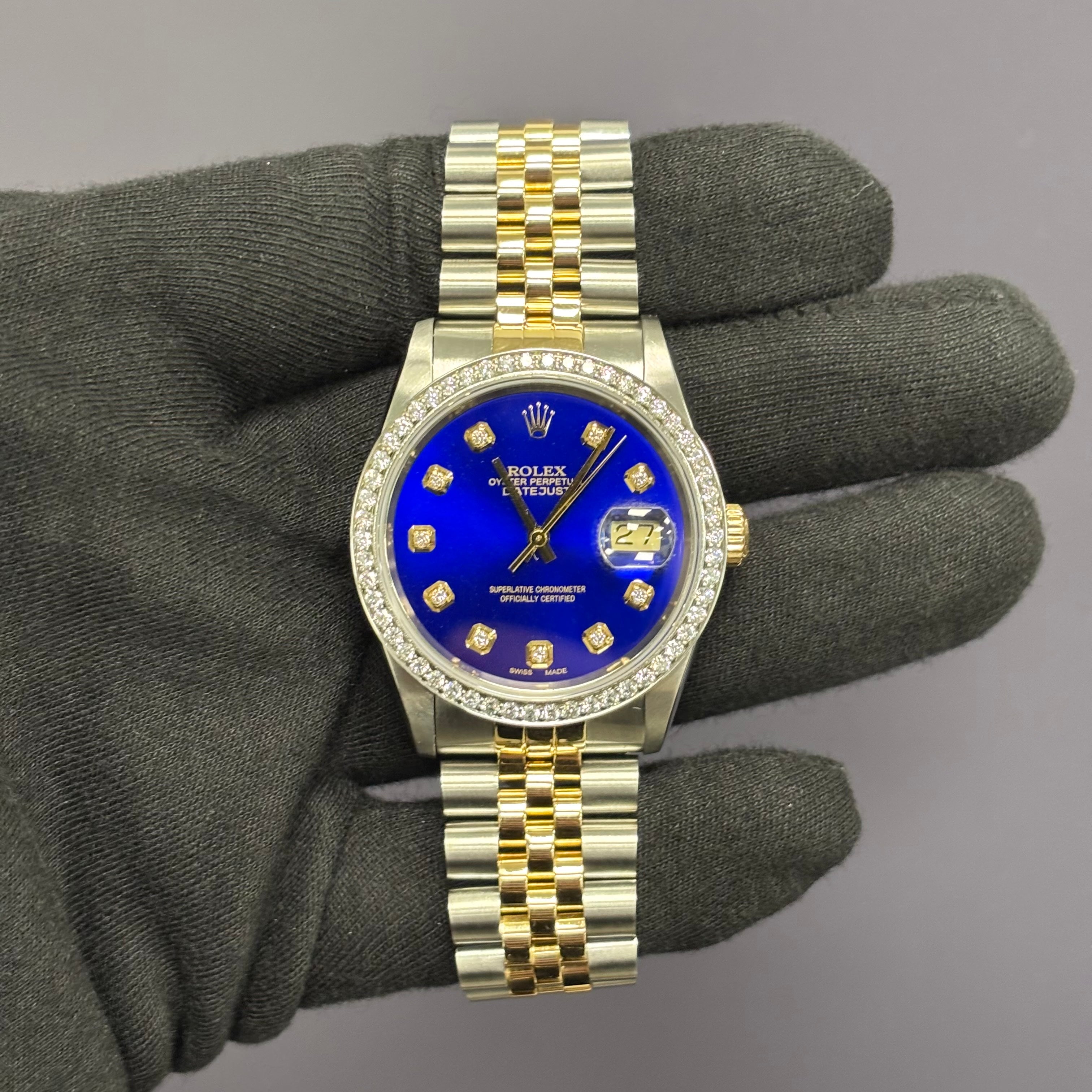 Rolex Datejust 36mm Blue Dial Watch Ref# 16233 - Happy Jewelers Fine Jewelry Lifetime Warranty