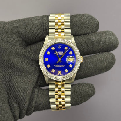 Rolex Datejust 36mm Blue Dial Watch Ref# 16233 - Happy Jewelers Fine Jewelry Lifetime Warranty