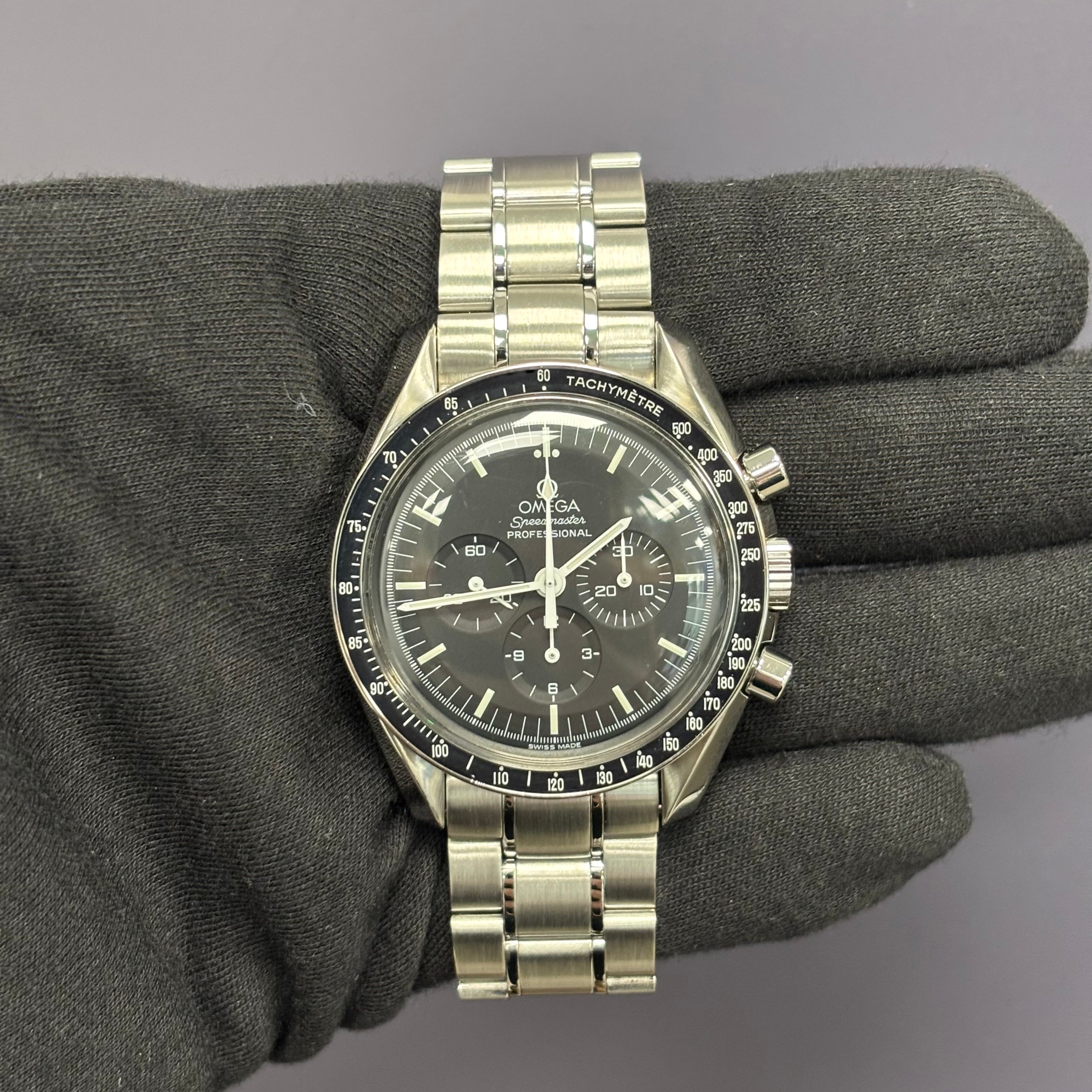 Omega Speedmaster 42mm Black Dial Watch Ref# 3573.50 - Happy Jewelers Fine Jewelry Lifetime Warranty