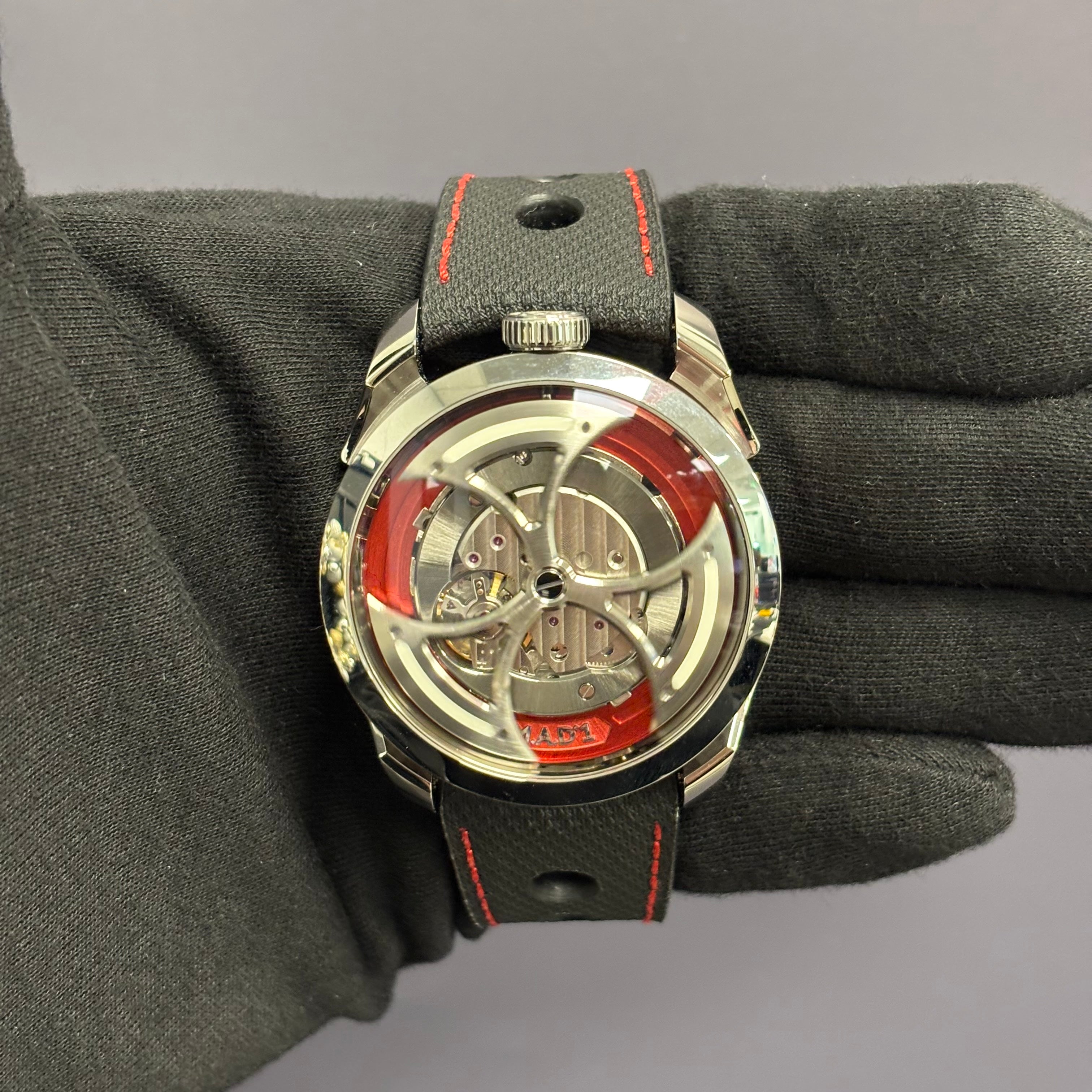 MB&F M.A.D. 1 42mm Openwork Dial Watch Reference# M.A.D 1 - Happy Jewelers Fine Jewelry Lifetime Warranty