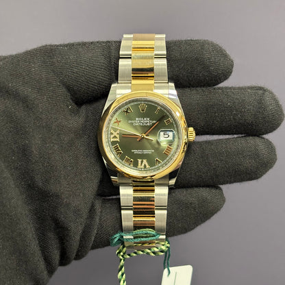 Rolex Datejust 36mm Green Dial Watch Ref# 126203 - Happy Jewelers Fine Jewelry Lifetime Warranty