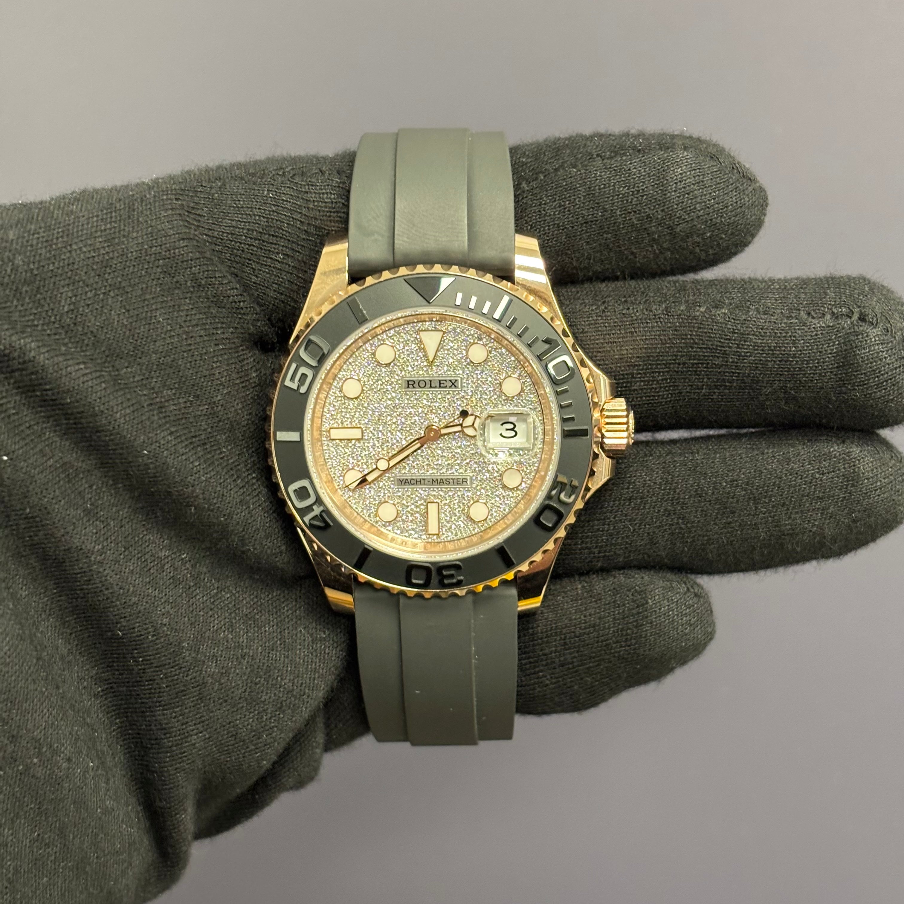 Rolex Yacht-Master 40mm Pave Dial Watch Ref# 126655 - Happy Jewelers Fine Jewelry Lifetime Warranty