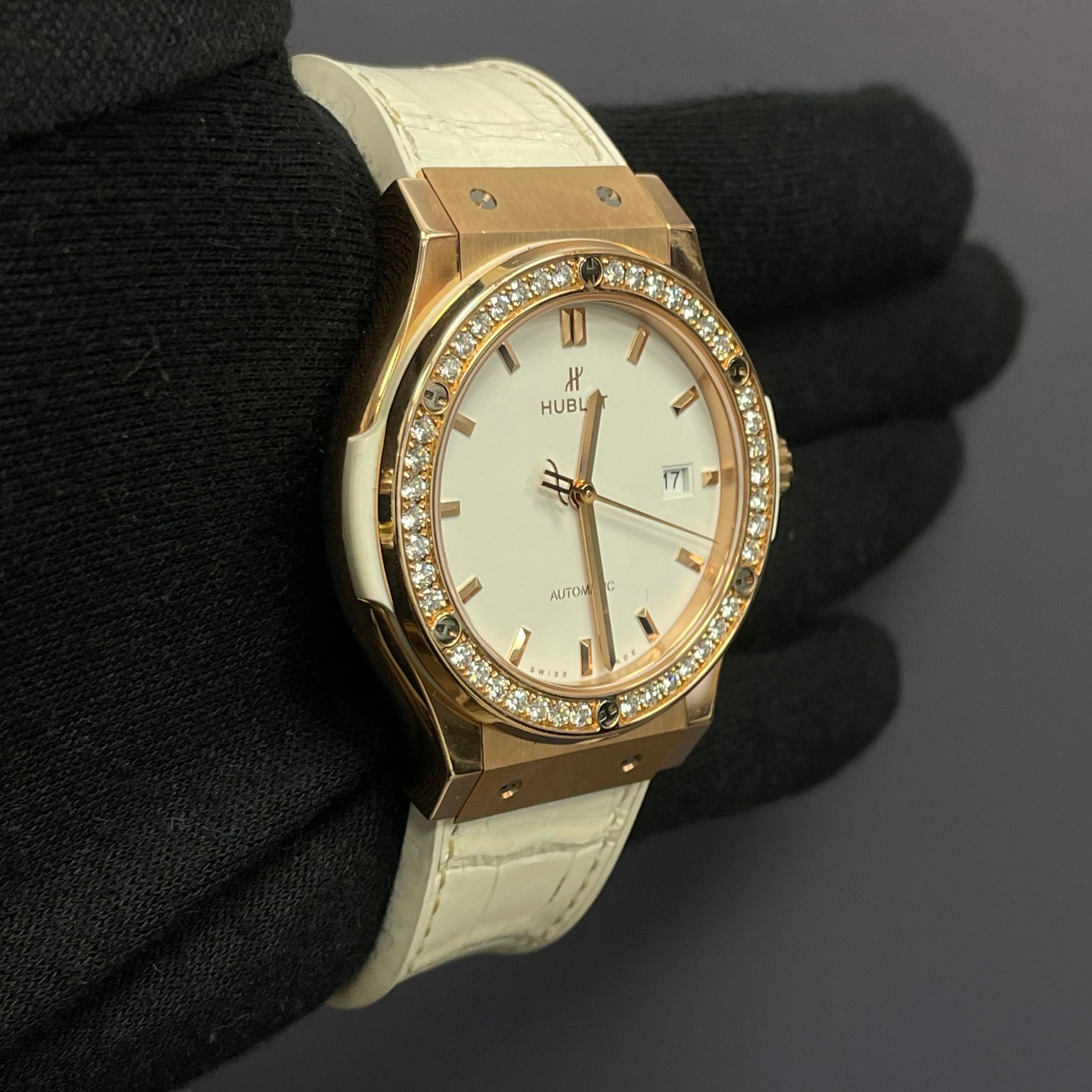 Hublot Classic Fusion 42mm White Dial Watch Ref# 542.OE.2080.LR.1204 - Happy Jewelers Fine Jewelry Lifetime Warranty