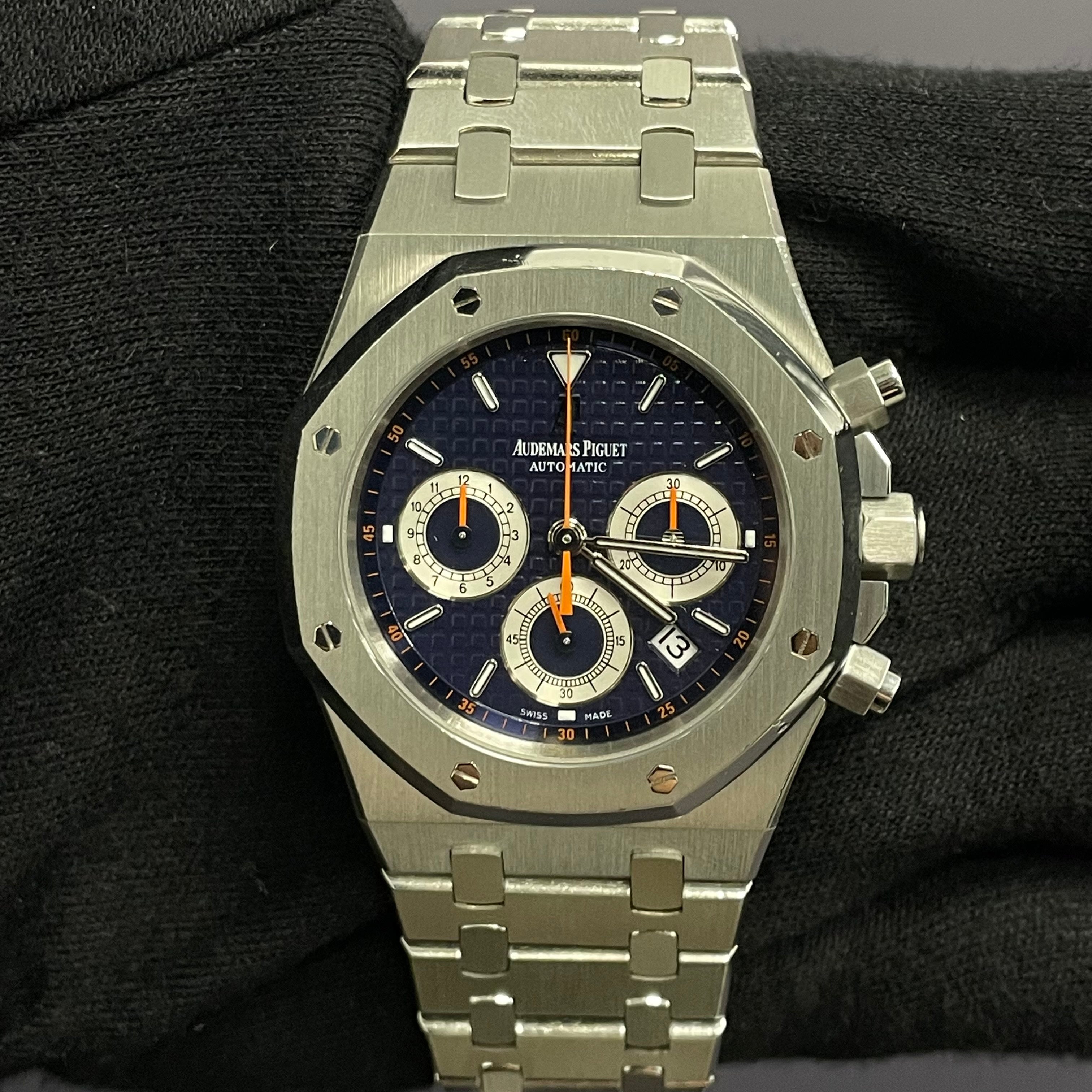 Audemars Piguet Royal Oak 39mm Blue Dial Watch Ref# 26300ST.OO.1110ST.07 - Happy Jewelers Fine Jewelry Lifetime Warranty