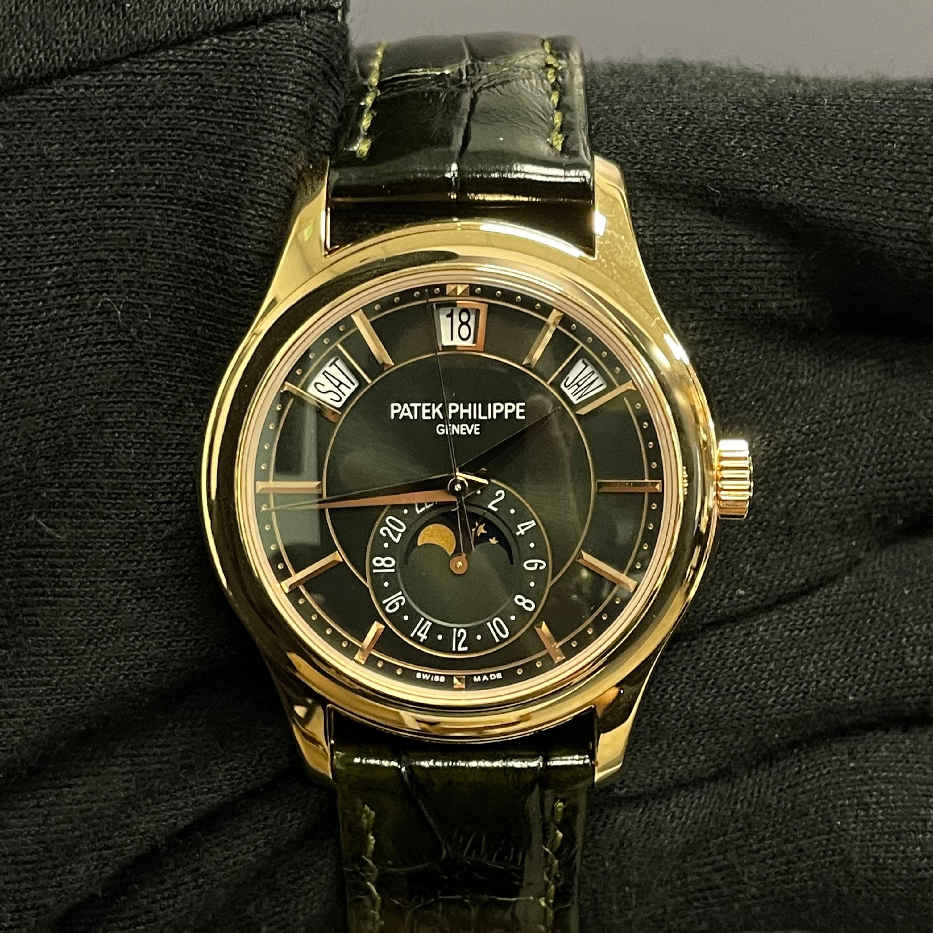 Patek Philippe Annual Calendar 40mm Black Dial Ref# 5205R-010 - Happy Jewelers Fine Jewelry Lifetime Warranty