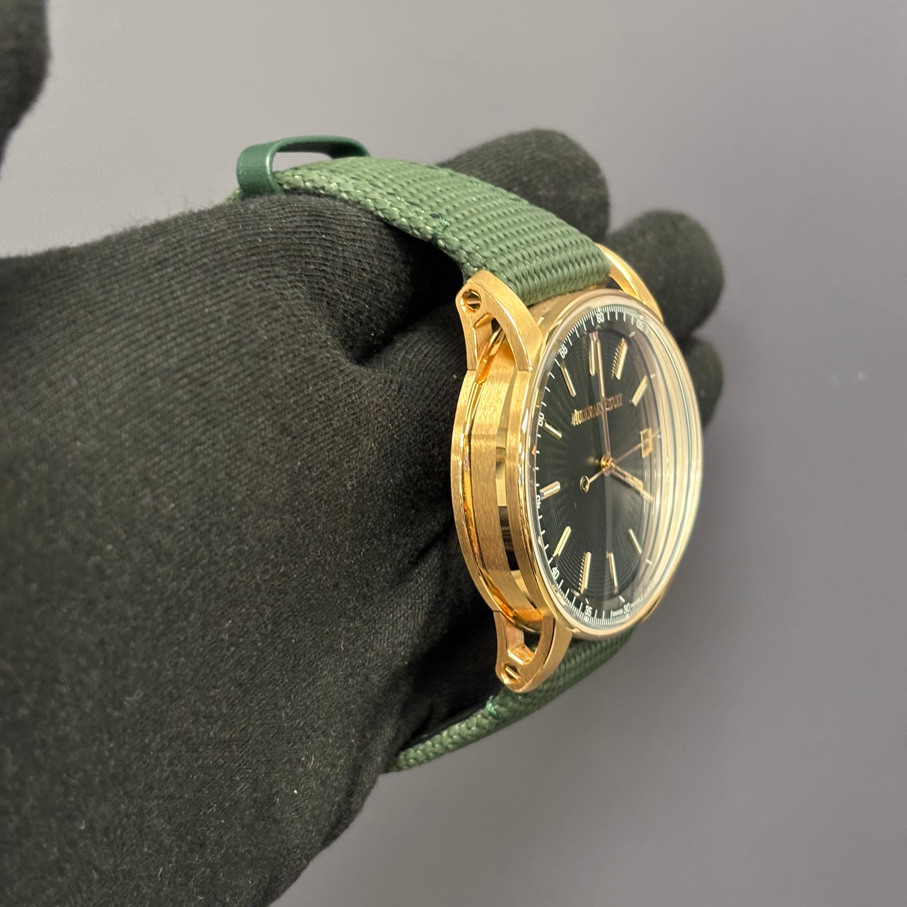 Audemars Piguet Code 11.59 41mm Green Dial Watch Ref# 15210OR.OO.A056KB.01 - Happy Jewelers Fine Jewelry Lifetime Warranty