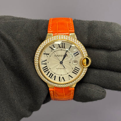 Cartier Ballon Bleu De 42mm Silver Dial Watch Ref# WE900751 - Happy Jewelers Fine Jewelry Lifetime Warranty