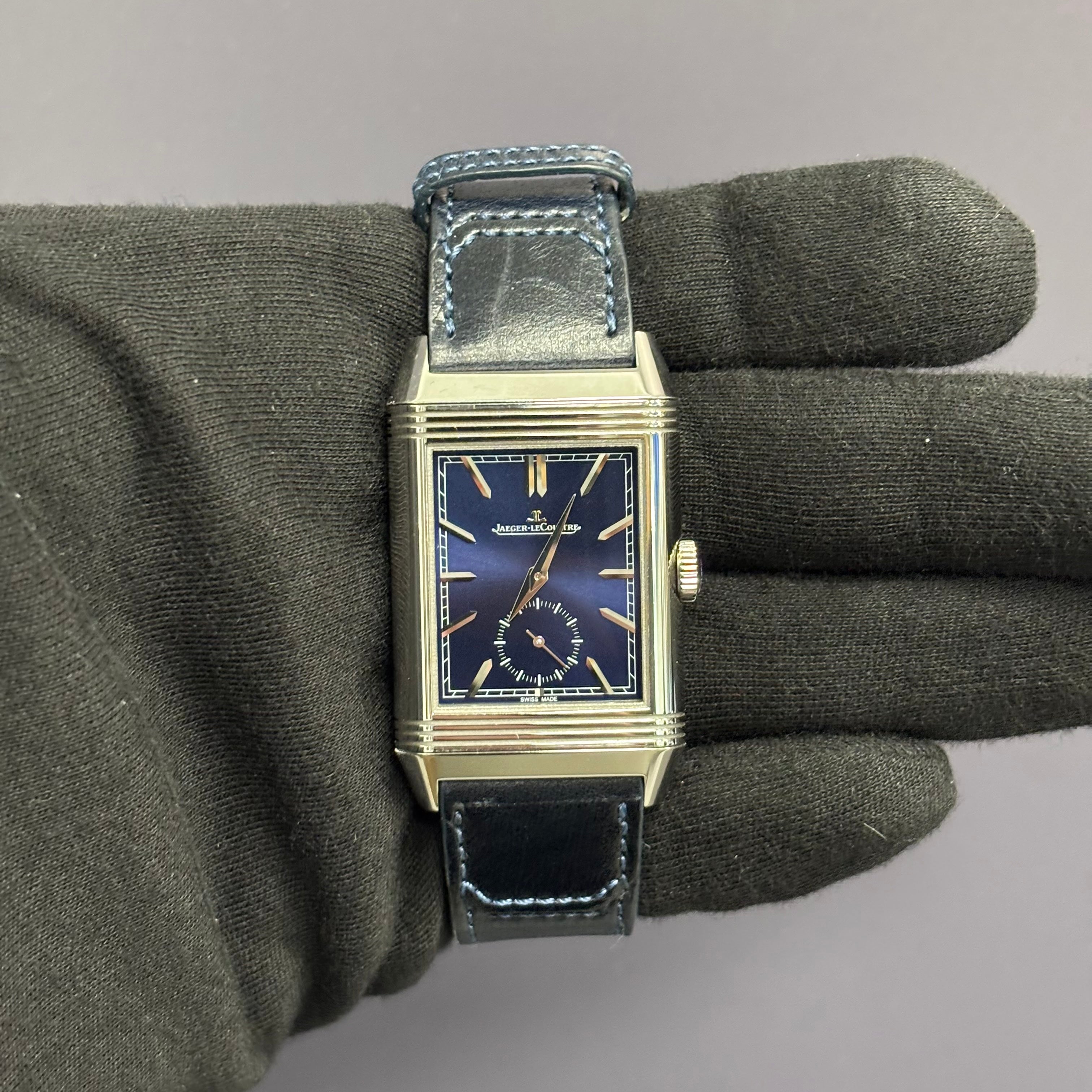 Jaeger-LeCoultre Reverso 28mm Blue Dial Ref# Q3988482 - Happy Jewelers Fine Jewelry Lifetime Warranty