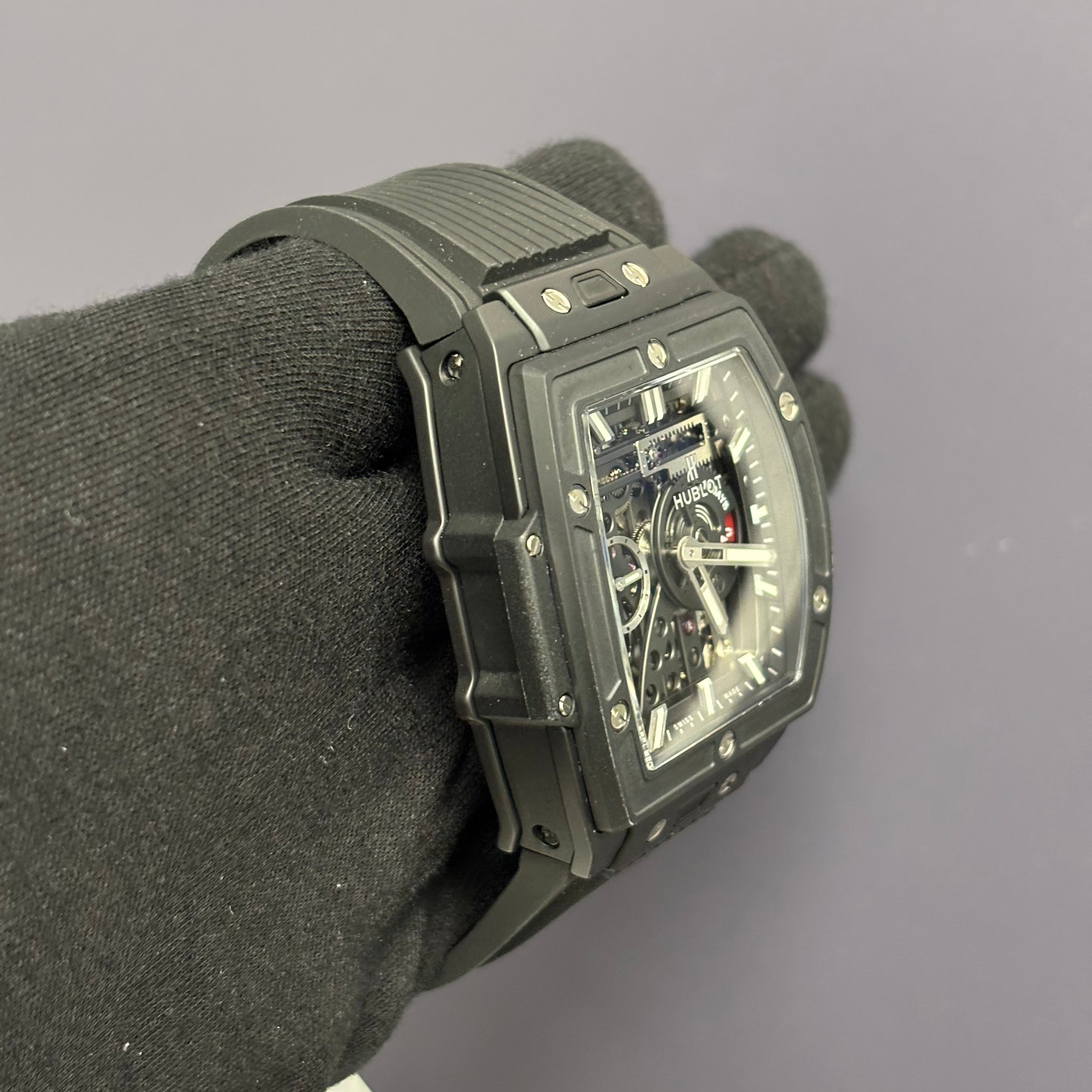 Hublot Spirit Of Big Bang 45mm Openwork Dial Watch Ref# 614.CI.1170.RX - Happy Jewelers Fine Jewelry Lifetime Warranty