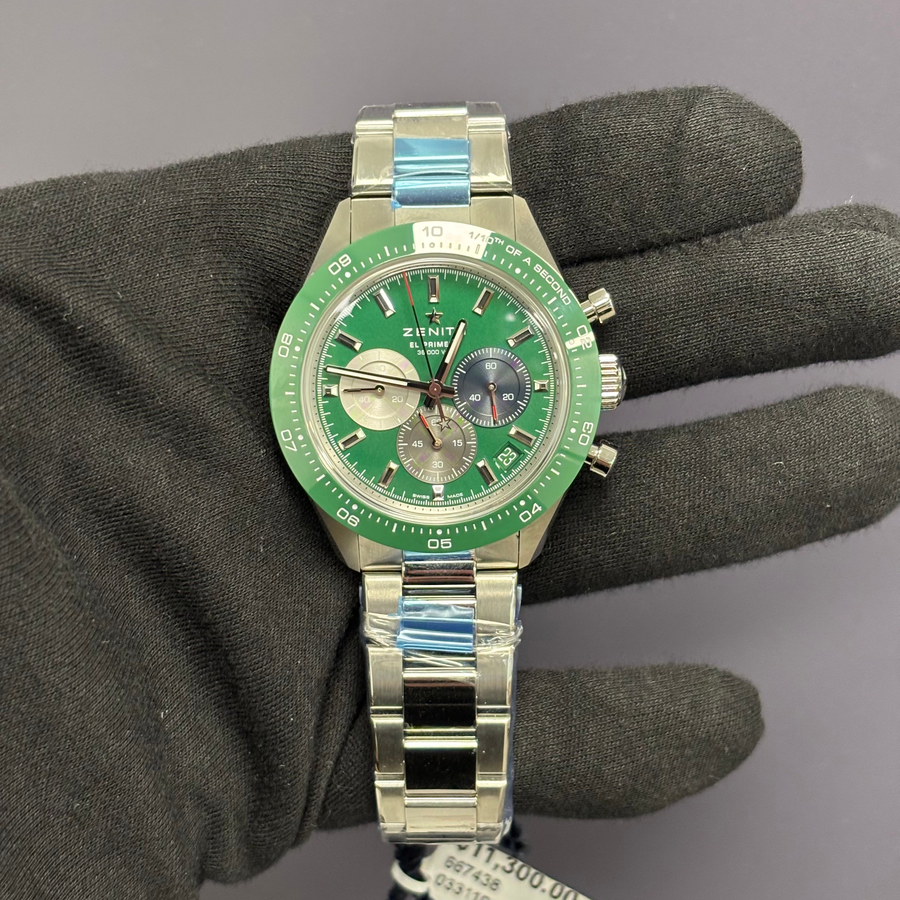 Zenith Choronomaster 41mm Green Dial Watch Ref# 03.3119.3600/56.M3100 - Happy Jewelers Fine Jewelry Lifetime Warranty