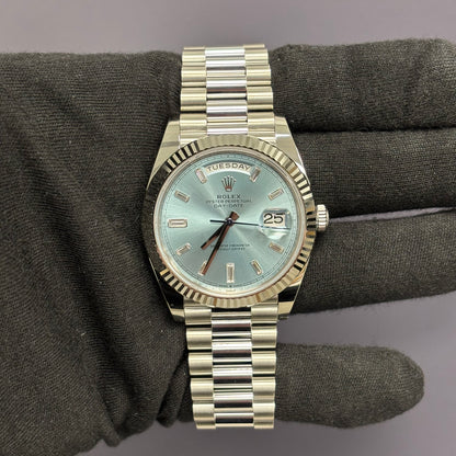 Rolex Day-Date 40mm Blue Dial Watch Ref# 228236 - Happy Jewelers Fine Jewelry Lifetime Warranty