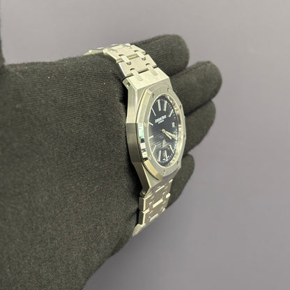 Audemars Piguet Royal Oak 39mm Blue Dial Watch Ref# 15202ST.OO.1240ST.01.A - Happy Jewelers Fine Jewelry Lifetime Warranty