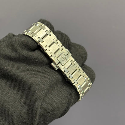 Audemars Piguet Royal Oak 39mm Blue Dial Watch Ref# 15202ST.OO.1240ST.01.A - Happy Jewelers Fine Jewelry Lifetime Warranty