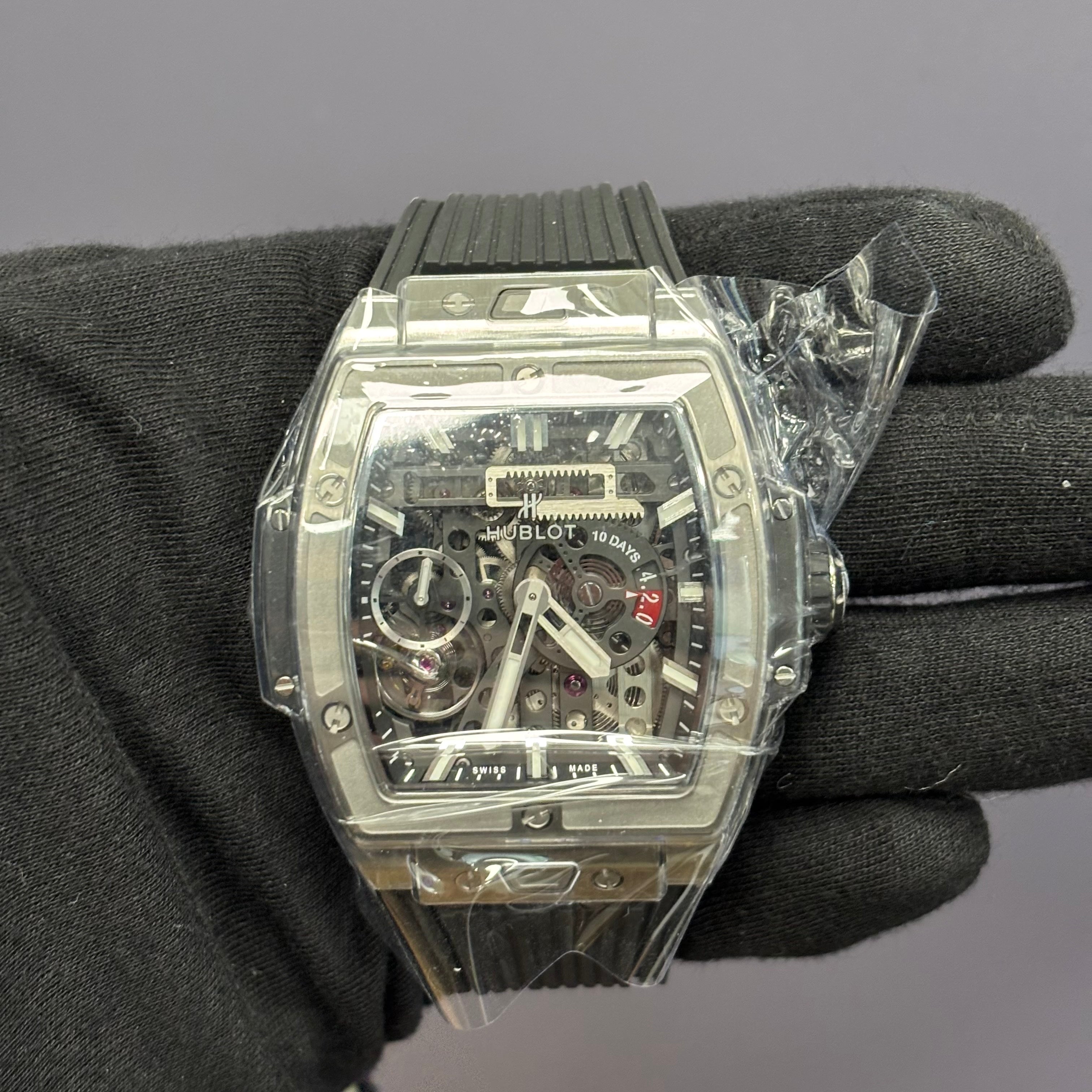 Hublot Spirit Of Big Bang 45mm Openwork Dial Watch Ref# 614.NX.1170.RX - Happy Jewelers Fine Jewelry Lifetime Warranty