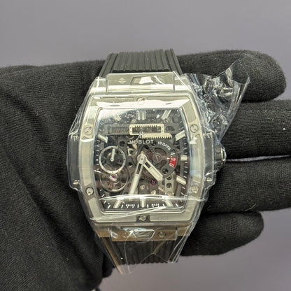 Hublot Spirit Of Big Bang 45mm Openwork Dial Watch Ref# 614.NX.1170.RX - Happy Jewelers Fine Jewelry Lifetime Warranty