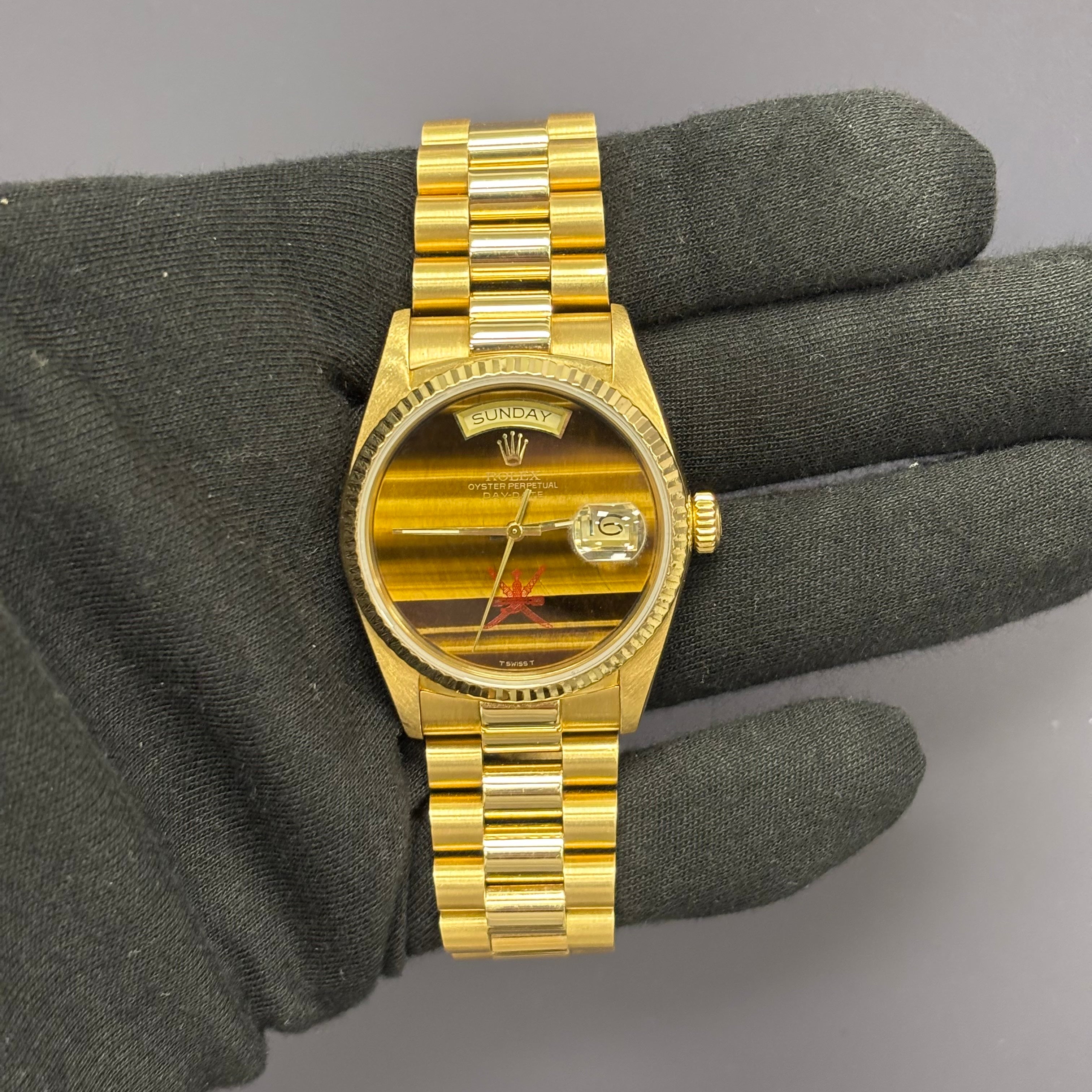 Rolex Day-Date 36mm Tiger Eye Dial Watch Ref# 18038 - Happy Jewelers Fine Jewelry Lifetime Warranty