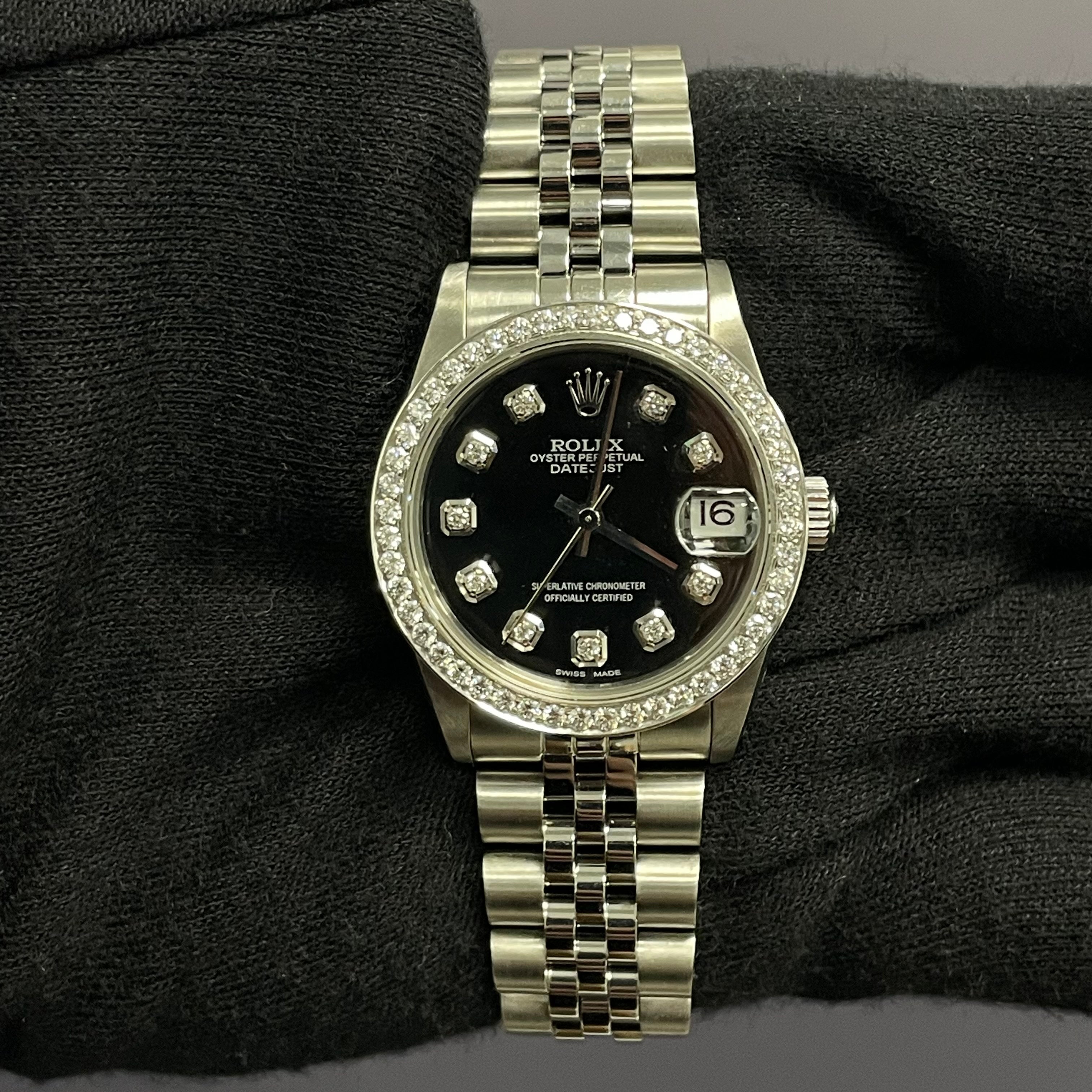 Rolex Datejust 31mm Black Dial Watch Ref# 78274 - Happy Jewelers Fine Jewelry Lifetime Warranty