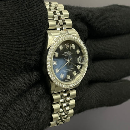 Rolex Datejust 31mm Black Dial Watch Ref# 78274 - Happy Jewelers Fine Jewelry Lifetime Warranty