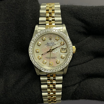 Rolex Datejust 31mm MOP Dial Watch Ref# 68273 - Happy Jewelers Fine Jewelry Lifetime Warranty