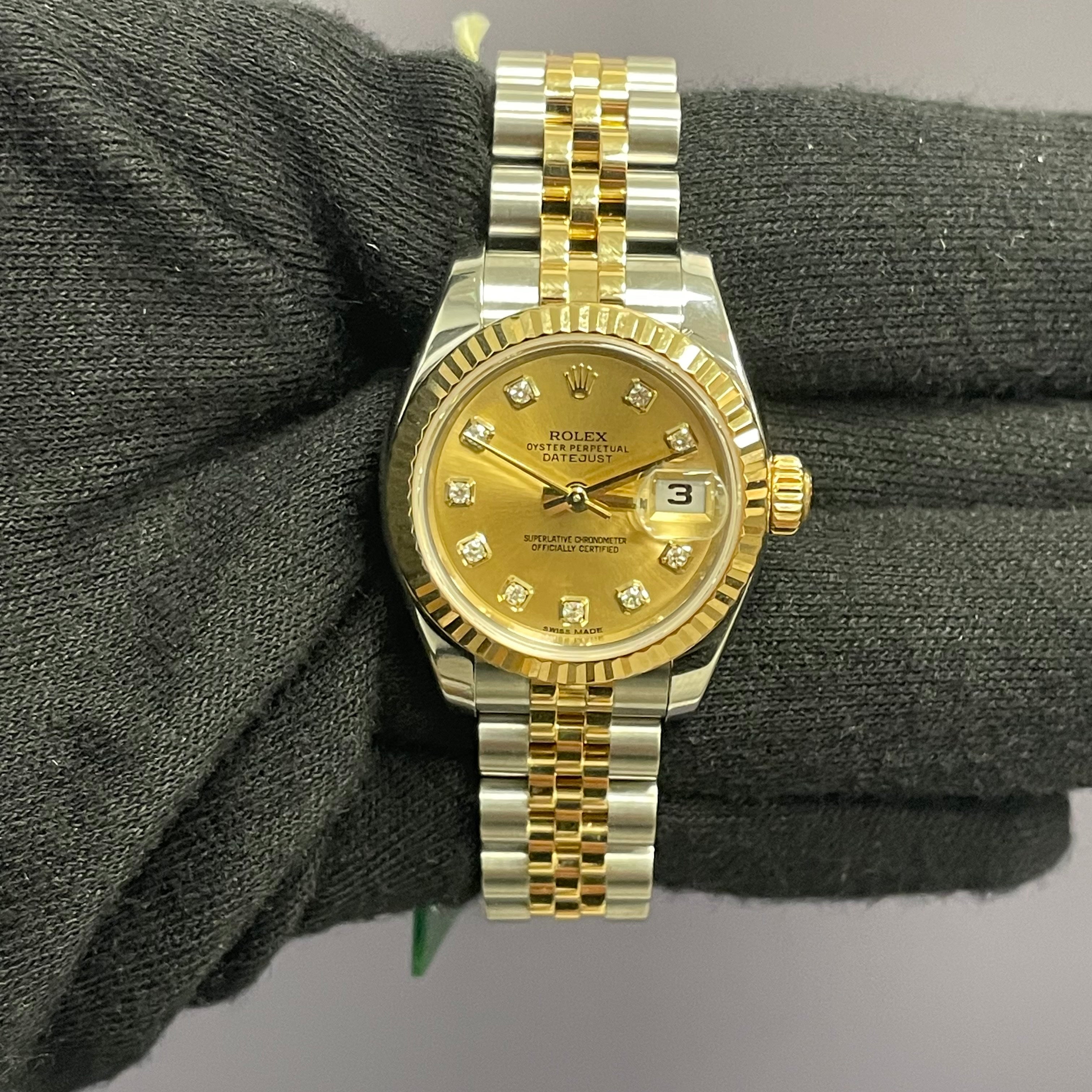 Rolex Datejust 26mm Champagne Dial Watch Ref# 179173 - Happy Jewelers Fine Jewelry Lifetime Warranty