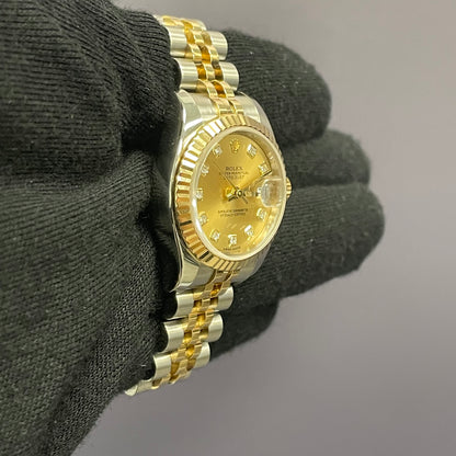 Rolex Datejust 26mm Champagne Dial Watch Ref# 179173 - Happy Jewelers Fine Jewelry Lifetime Warranty