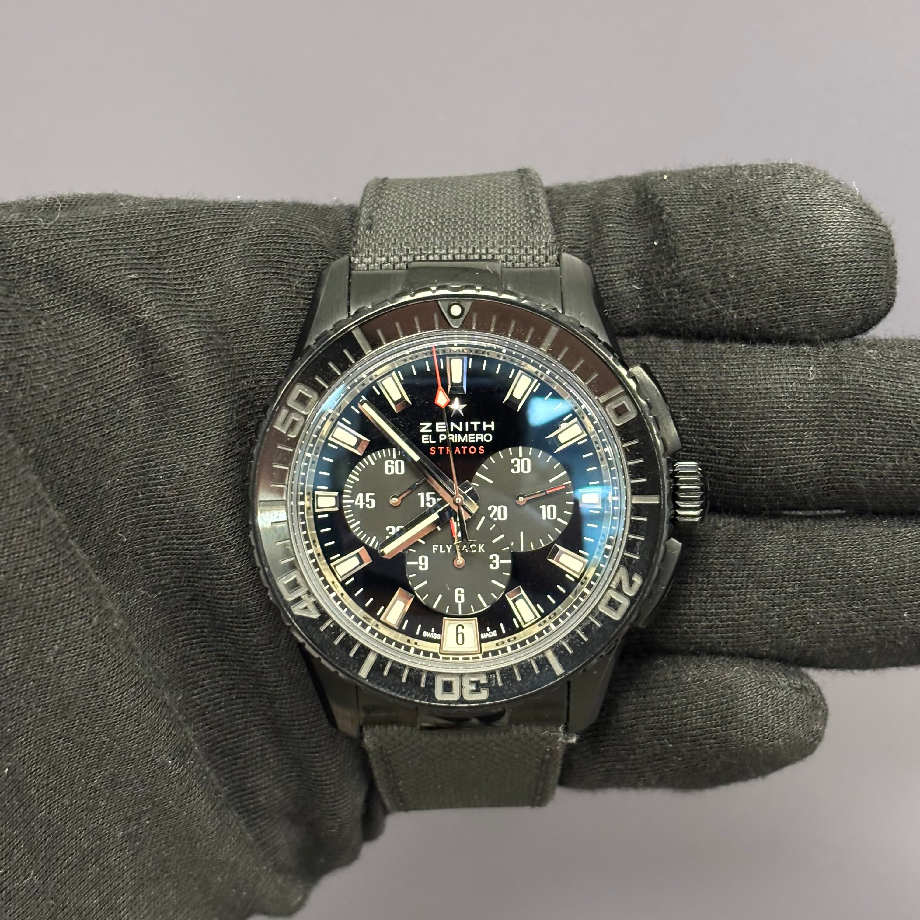 Zenith El Primero 45.5mm Black Dial Watch Ref# 24.2060.405 - Happy Jewelers Fine Jewelry Lifetime Warranty