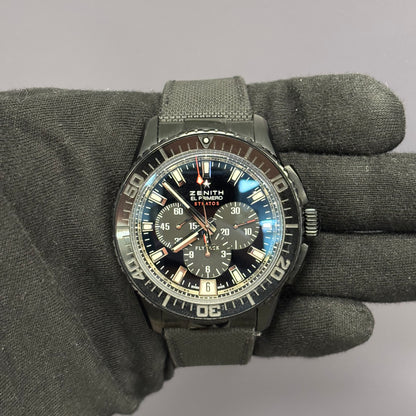 Zenith El Primero 45.5mm Black Dial Watch Ref# 24.2060.405 - Happy Jewelers Fine Jewelry Lifetime Warranty