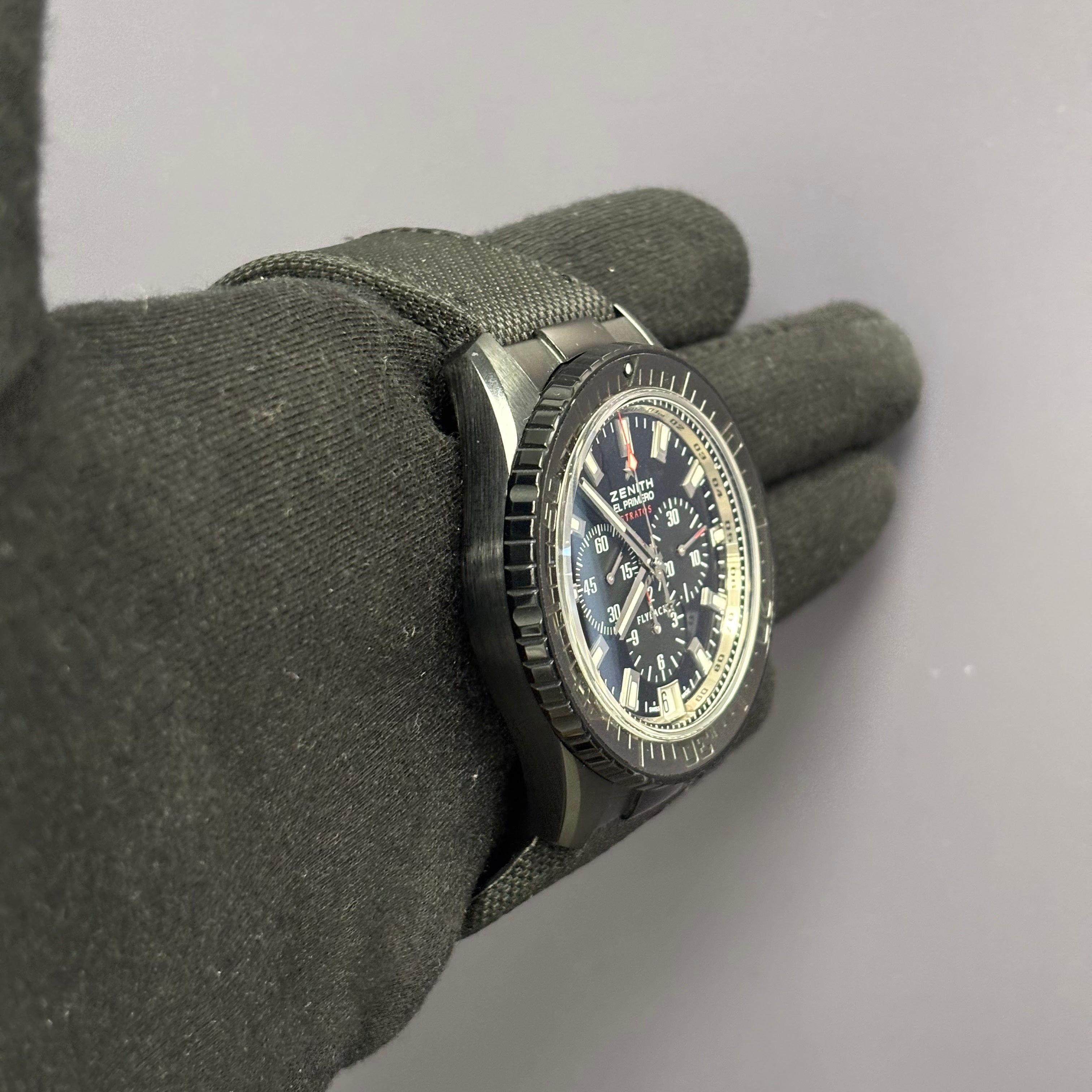 Zenith El Primero 45.5mm Black Dial Watch Ref# 24.2060.405 - Happy Jewelers Fine Jewelry Lifetime Warranty