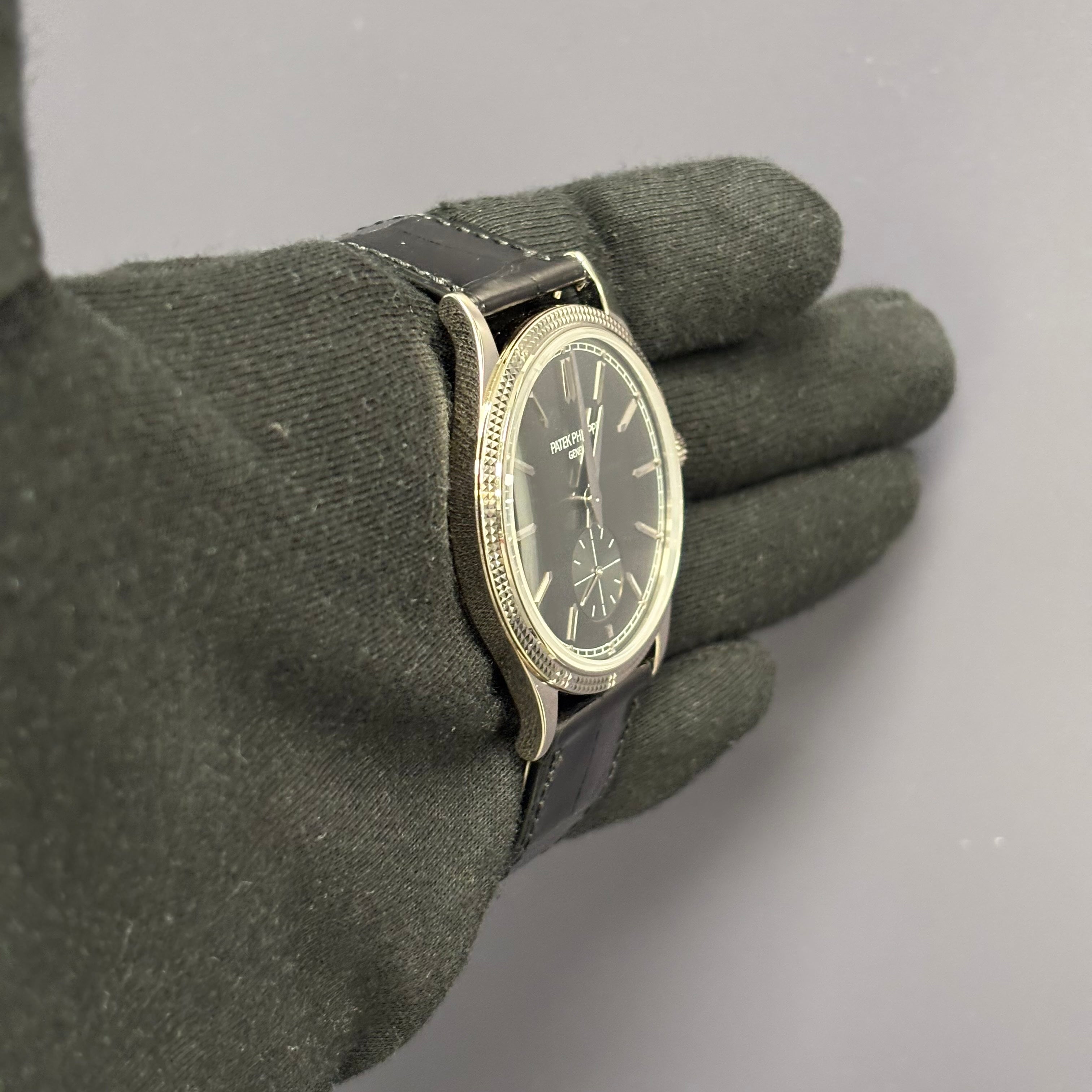 Patek Philippe Calatrava 39mm Grey Dial Watch Ref# 6119G-001 - Happy Jewelers Fine Jewelry Lifetime Warranty