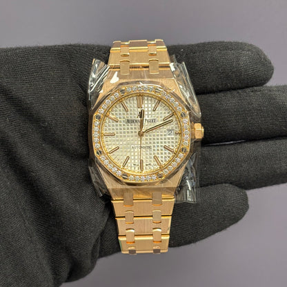 Audemars Piguet Royal Oak 37mm White Dial Watch Ref# 15451OR.ZZ.1256OR.01 - Happy Jewelers Fine Jewelry Lifetime Warranty