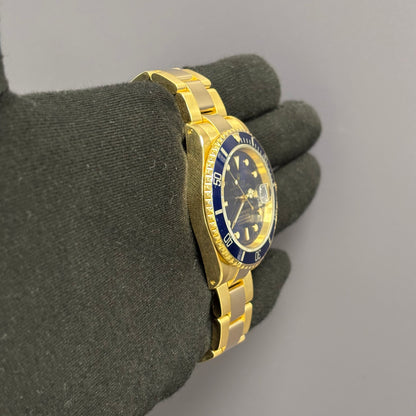 Rolex Submariner 40mm Blue Dial Watch Ref# 16618 - Happy Jewelers Fine Jewelry Lifetime Warranty