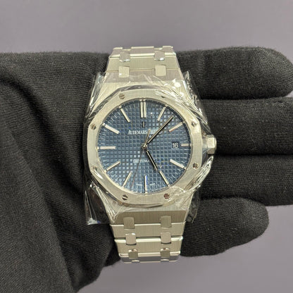 Audemars Piguet Royal Oak 41mm Blue Dial Ref# 15400ST.OO.1220ST.03 - Happy Jewelers Fine Jewelry Lifetime Warranty