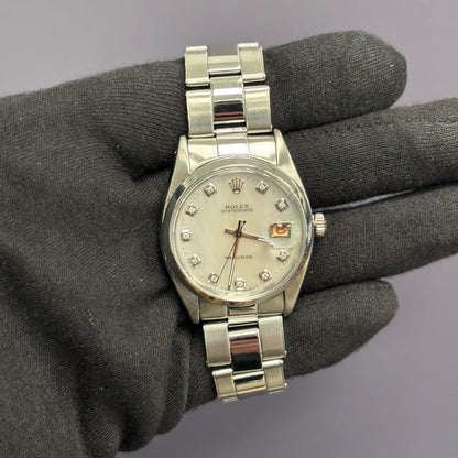 Rolex Oyster Precision 34mm MOP Dial Watch - Happy Jewelers Fine Jewelry Lifetime Warranty