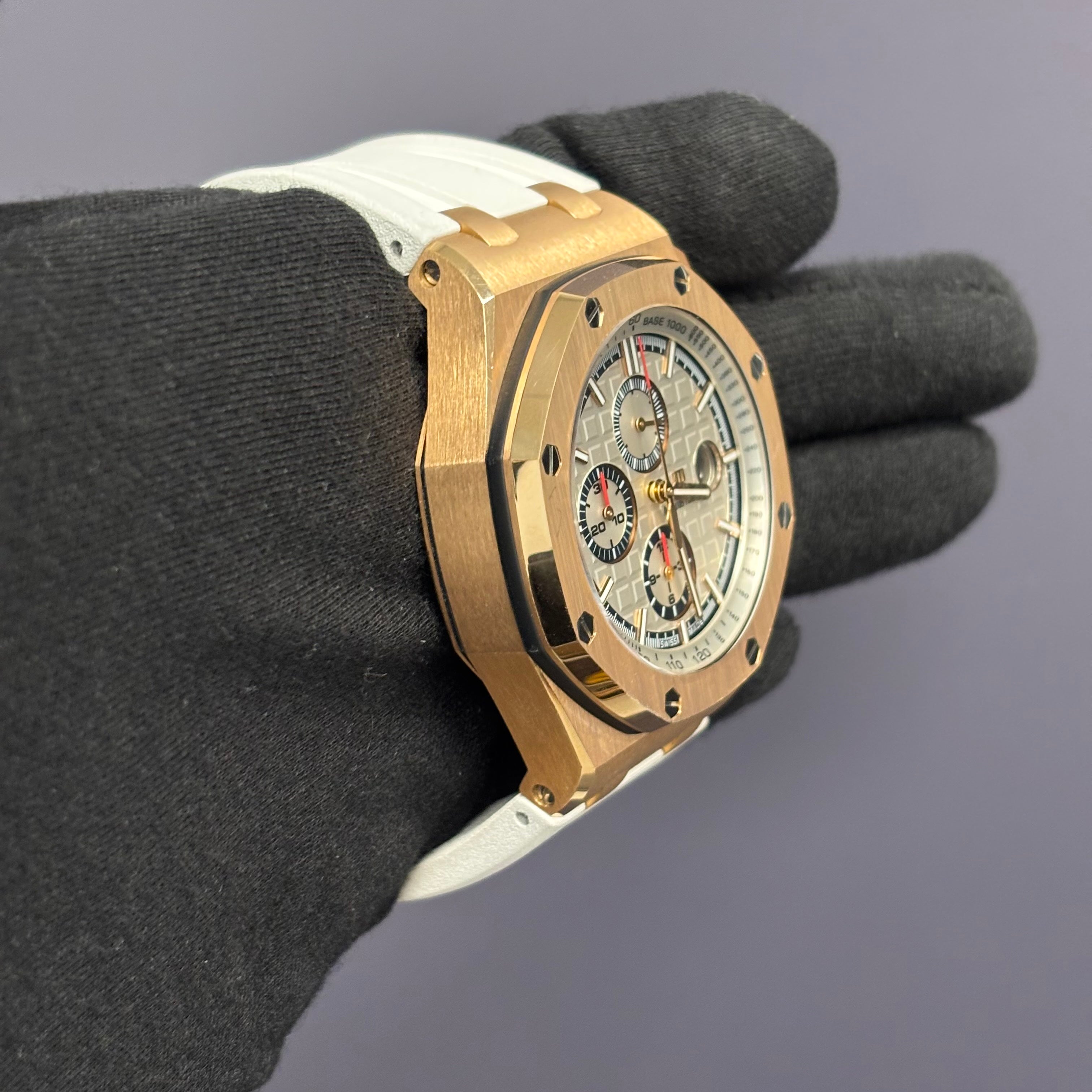 Audemars Piguet Royal Oak 44mm White Dial Watch Ref# 26408OR.OO.A010CA.01 - Happy Jewelers Fine Jewelry Lifetime Warranty