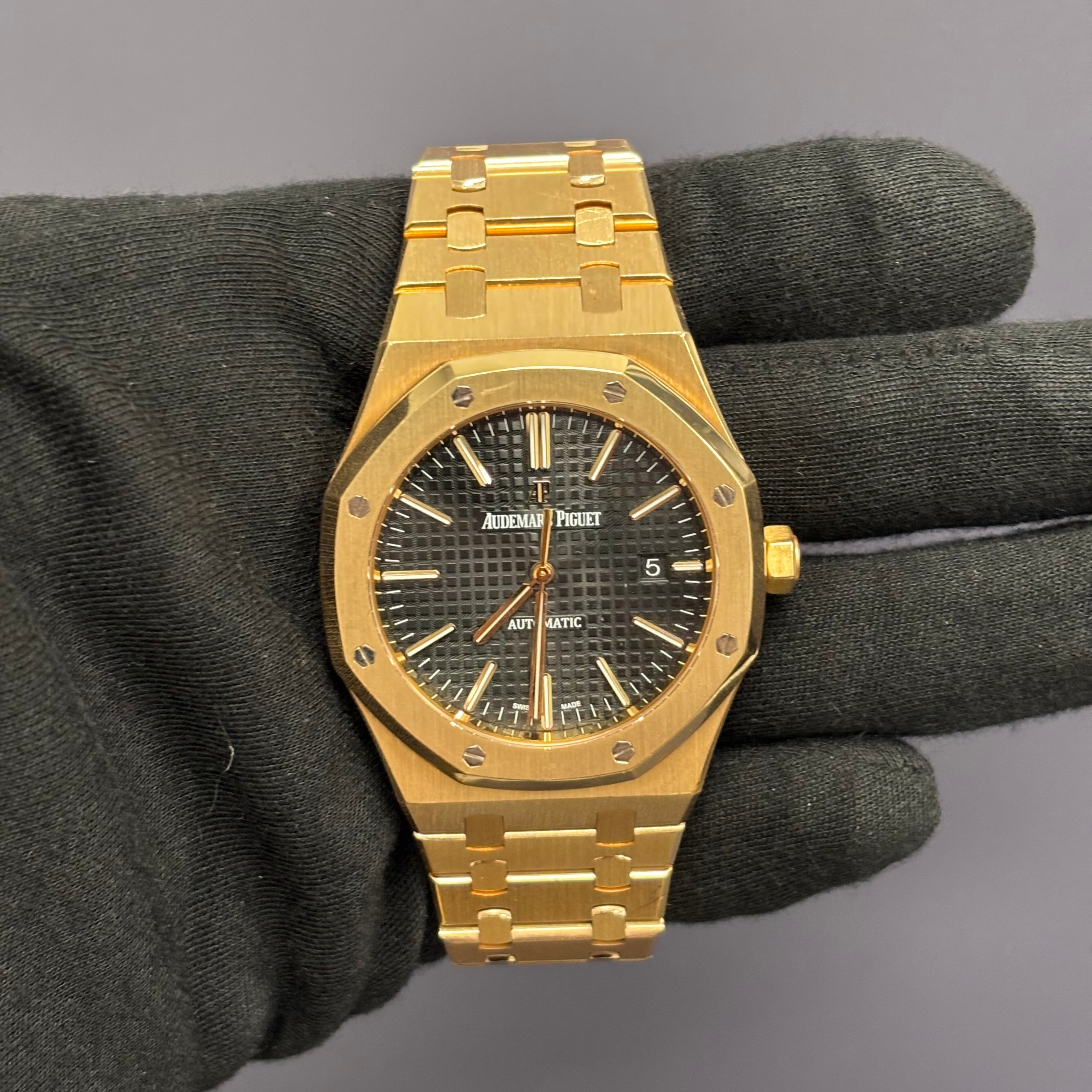 Audemars Piguet Royal Oak 41mm Black Dial Watch Ref# 15400OR.OO.1220OR.01 - Happy Jewelers Fine Jewelry Lifetime Warranty