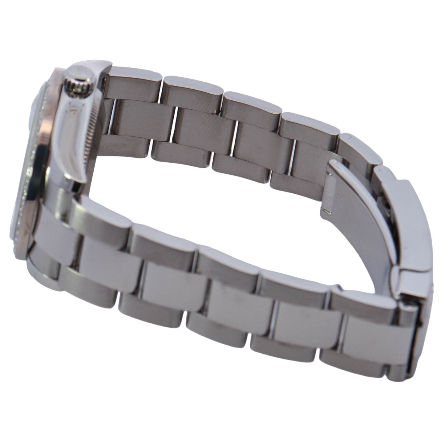 Rolex Datejust Stainless Steel 31mm Custom White Mop Diamond Dial Watch Reference# 174240 - Happy Jewelers Fine Jewelry Lifetime Warranty