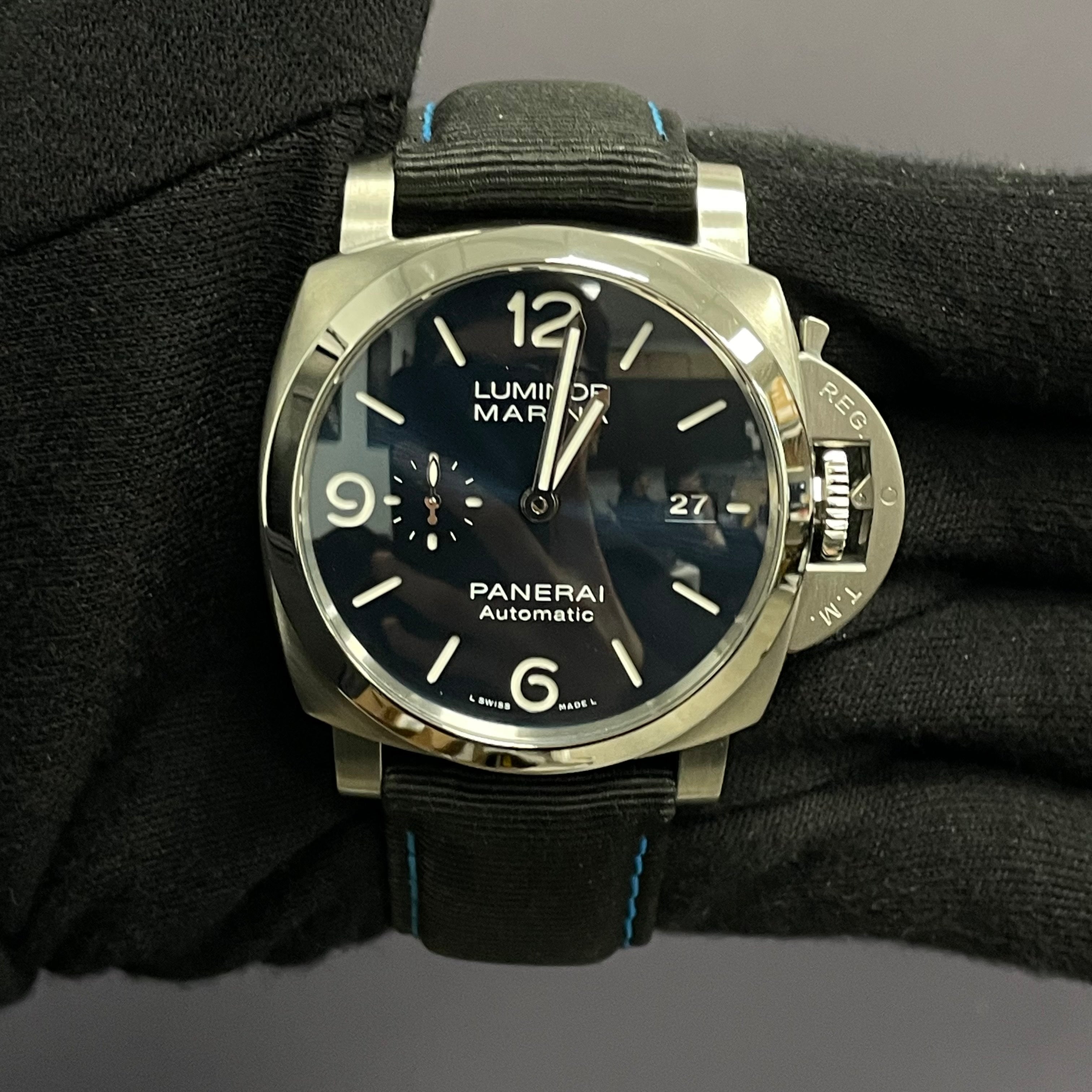 Panerai Luminor 44mm Blue Dial Watch Ref# PAM01313 - Happy Jewelers Fine Jewelry Lifetime Warranty