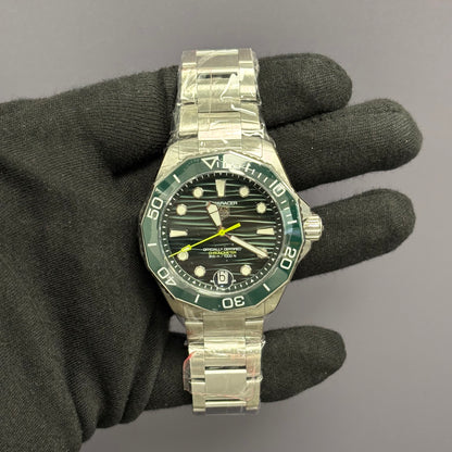 Tag Heuer Aquaracer 42mm Green Dial Watch Ref# WBP5116 - Happy Jewelers Fine Jewelry Lifetime Warranty