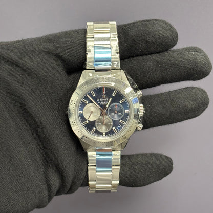 Zenith Choronomaster 41mm Blue Dial Watch Ref# 03.3114.3600/51.M3100 - Happy Jewelers Fine Jewelry Lifetime Warranty