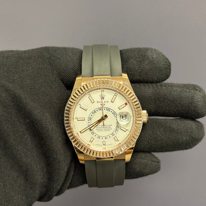 Rolex Sky-Dweller 42mm White Dial Watch Ref# 336235 - Happy Jewelers Fine Jewelry Lifetime Warranty