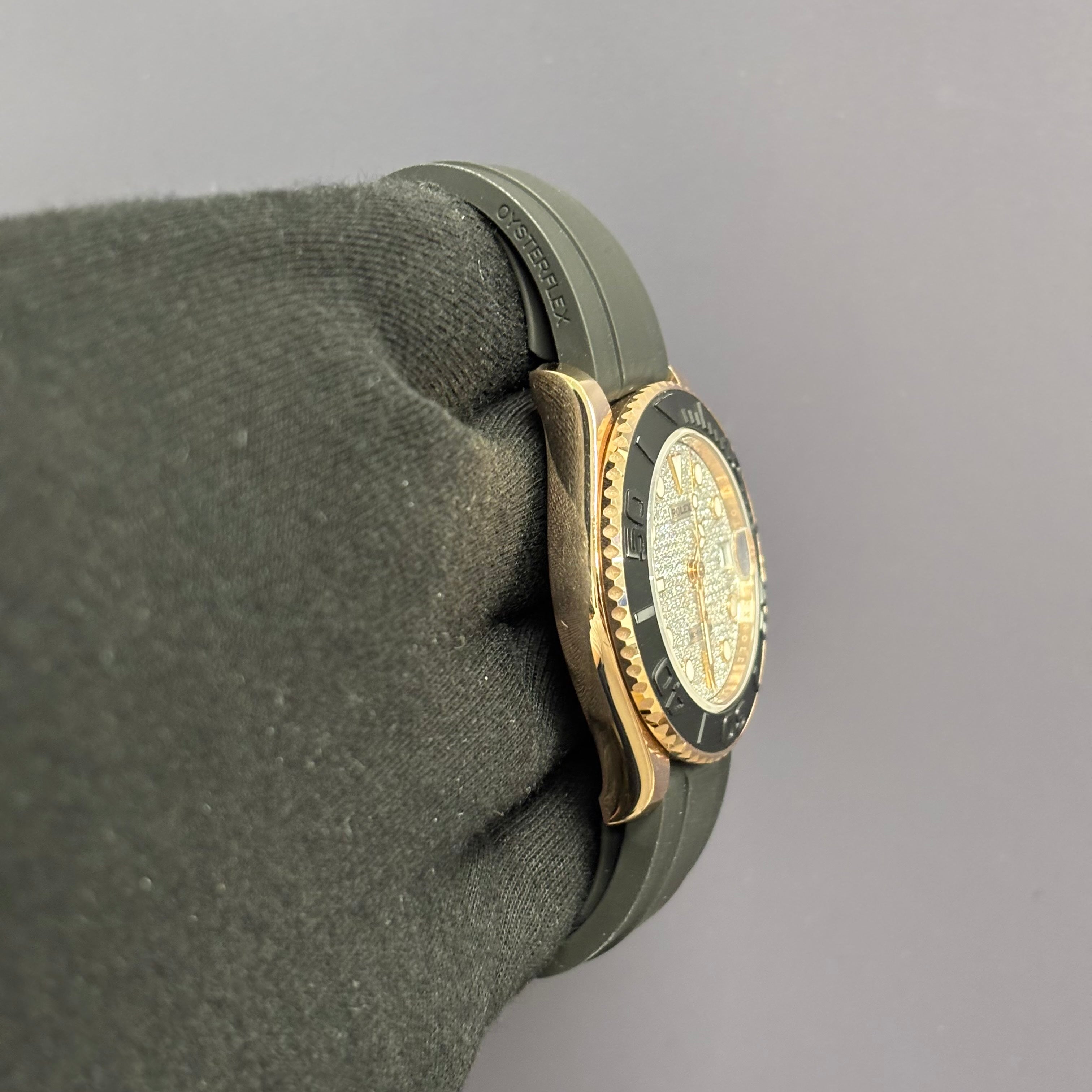 Rolex Yacht-Master 37mm Pave Dial Watch Ref# 268655 - Happy Jewelers Fine Jewelry Lifetime Warranty