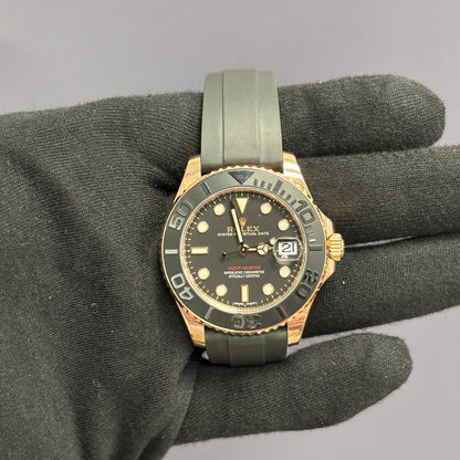 Rolex Yacht-Master 37mm Black Dial Watch Ref# 268655 - Happy Jewelers Fine Jewelry Lifetime Warranty