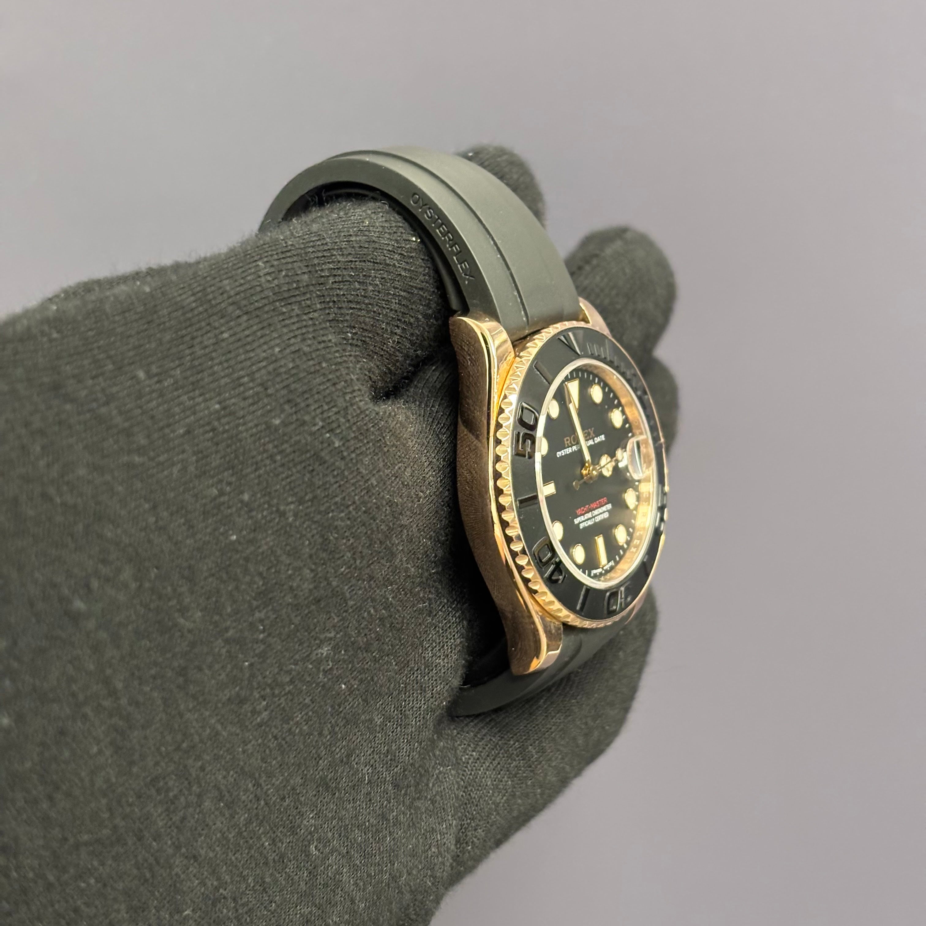 Rolex Yacht-Master 37mm Black Dial Watch Ref# 268655 - Happy Jewelers Fine Jewelry Lifetime Warranty