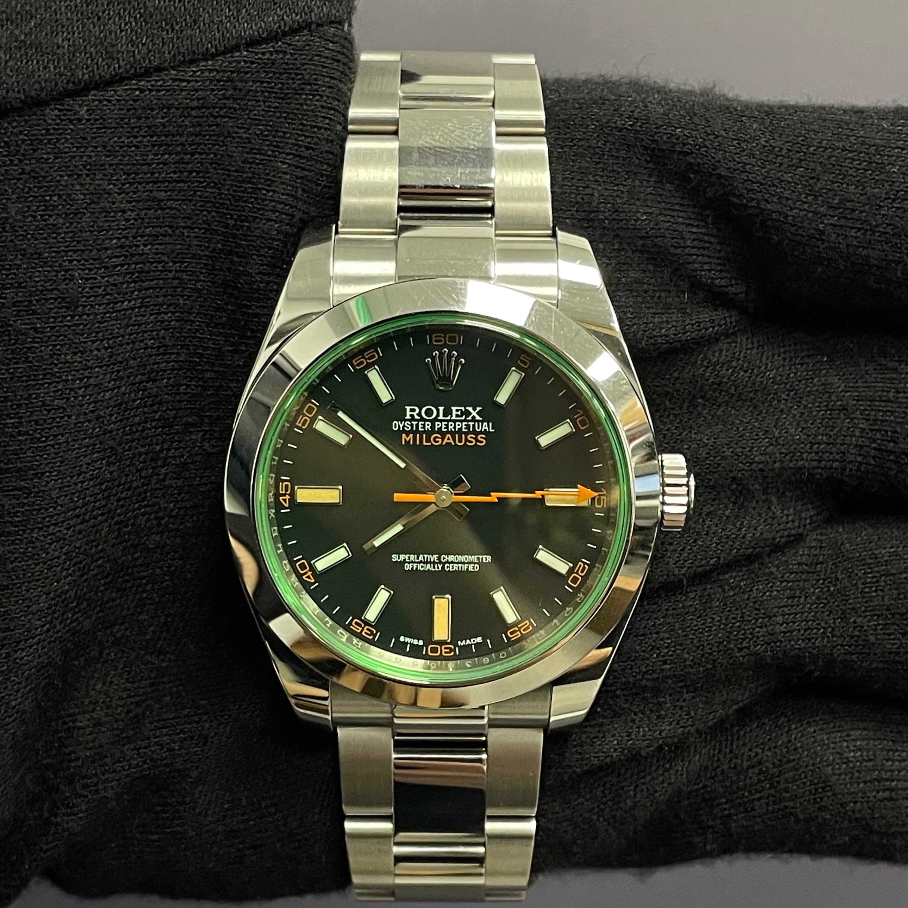 Rolex Milgauss 40mm Black Dial Watch Ref# 116400GV - Happy Jewelers Fine Jewelry Lifetime Warranty