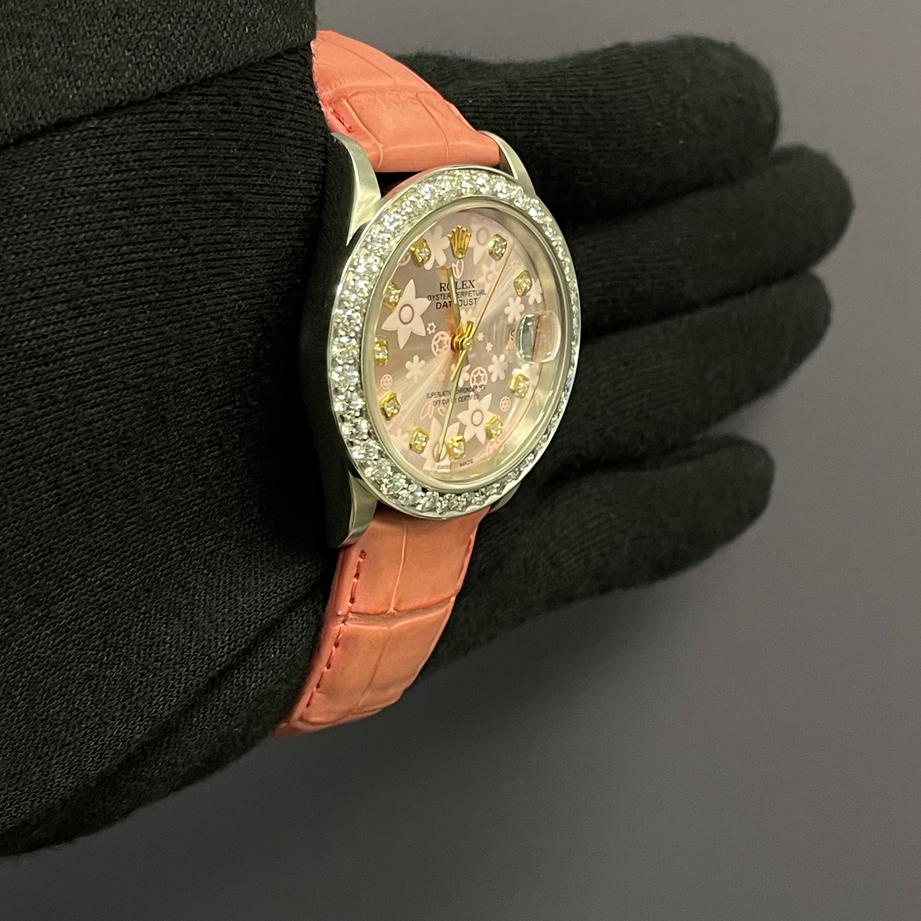 Rolex Datejust 36mm Pink Dial Watch Ref# 16263 - Happy Jewelers Fine Jewelry Lifetime Warranty