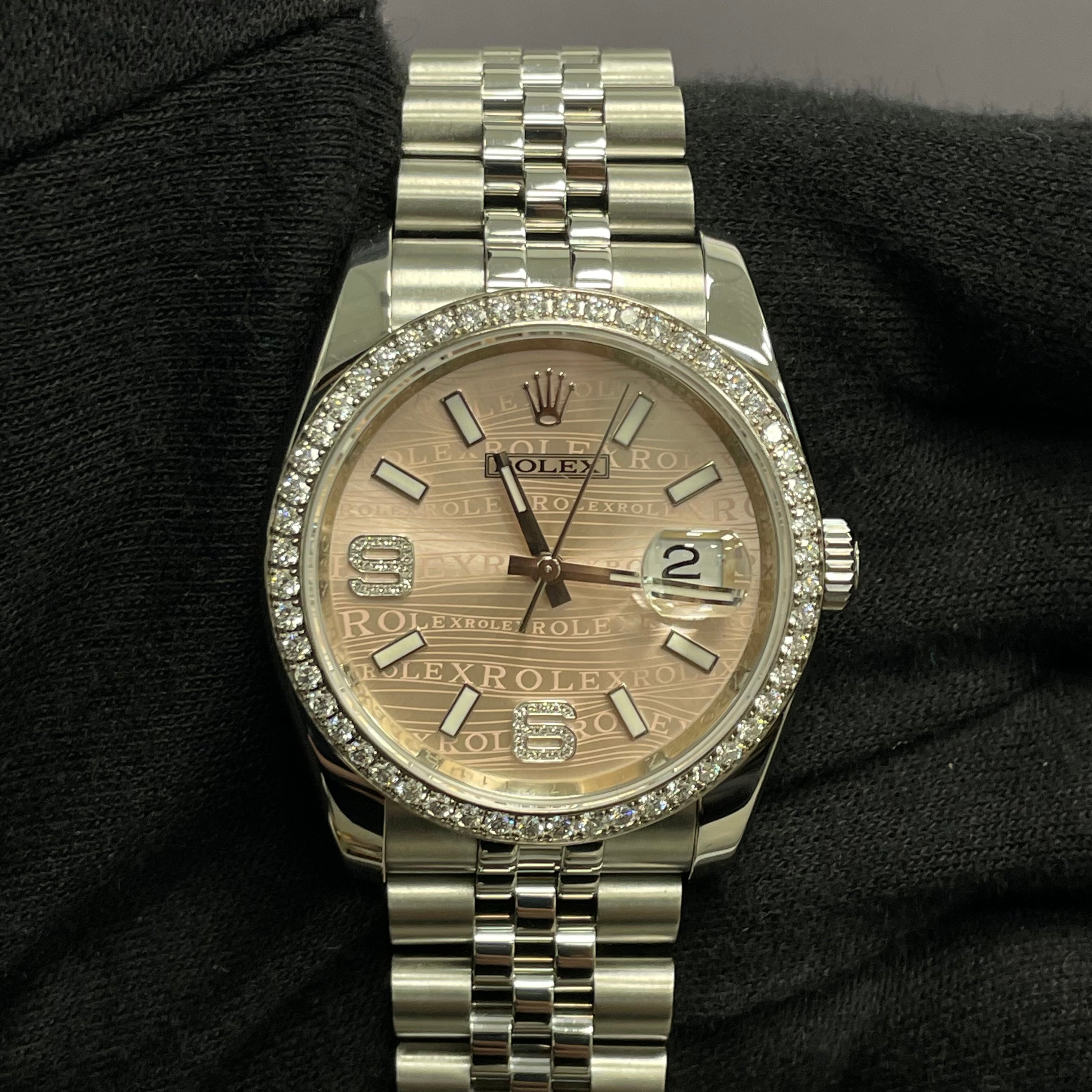 Rolex Datejust 36mm Pink Dial Watch Ref# 116244 - Happy Jewelers Fine Jewelry Lifetime Warranty